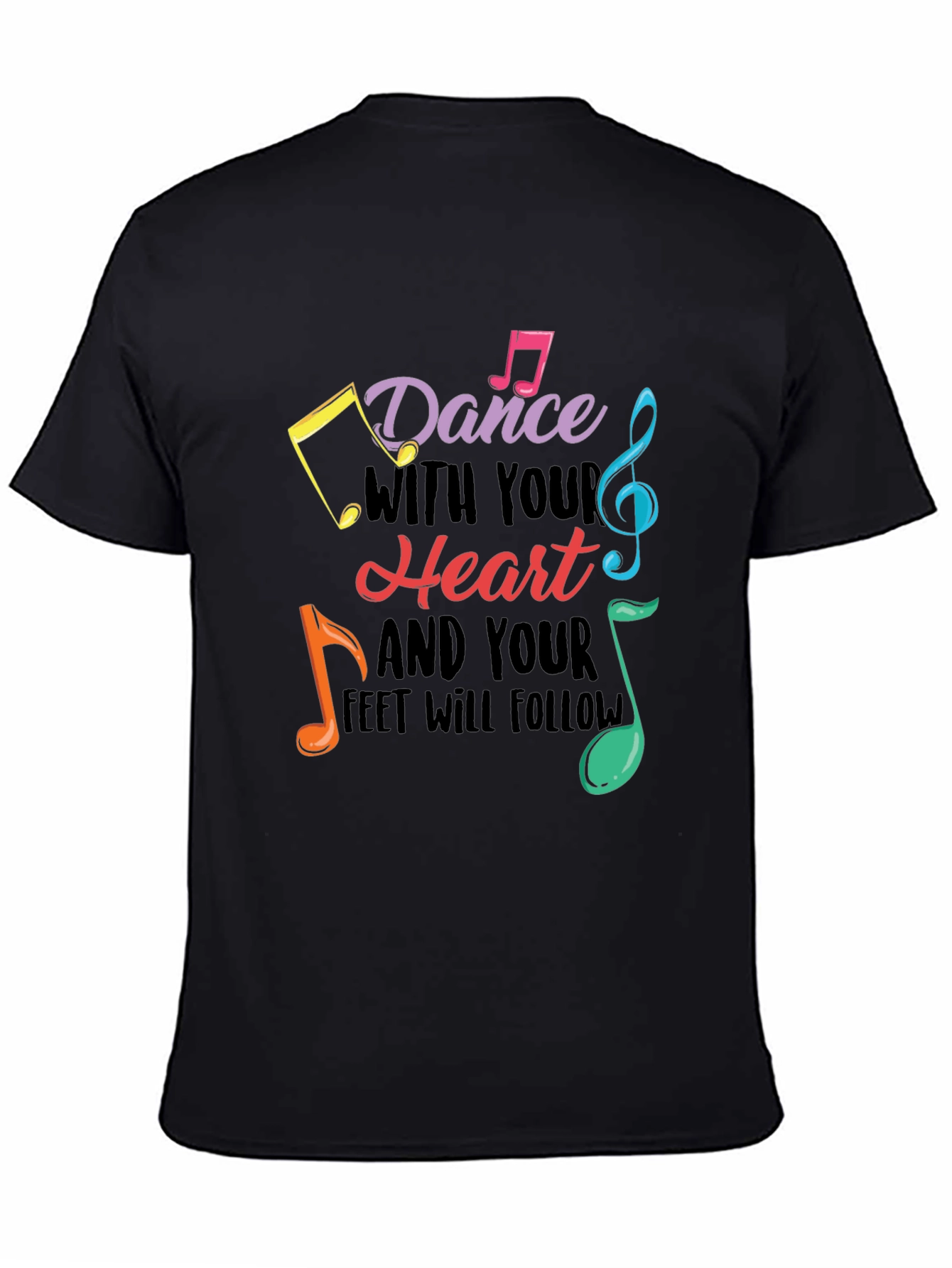 Dance With Your Heart Graphic Tee - Black