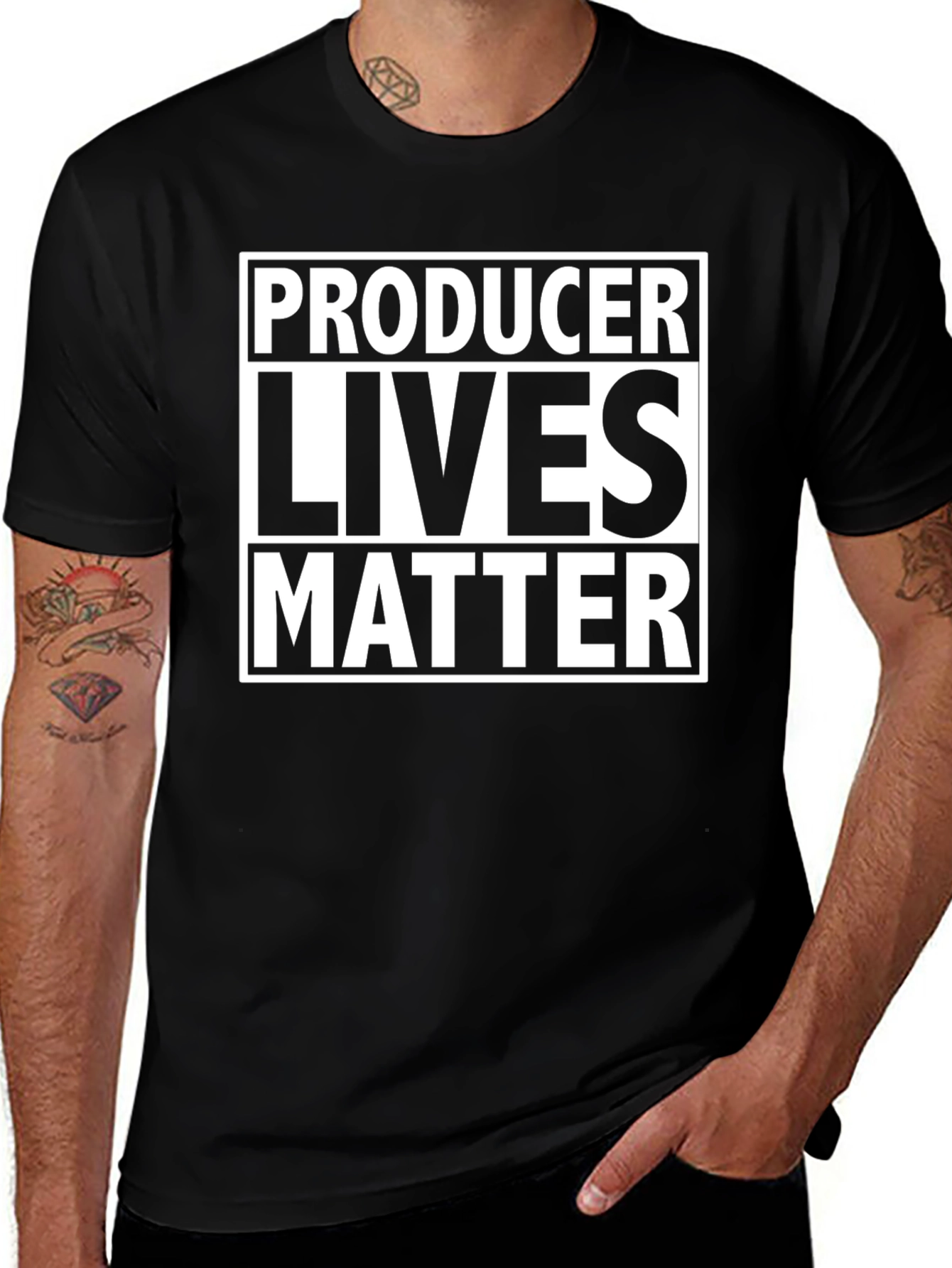 Producer Lives Matter Graphic Tee - Black T-Shirt