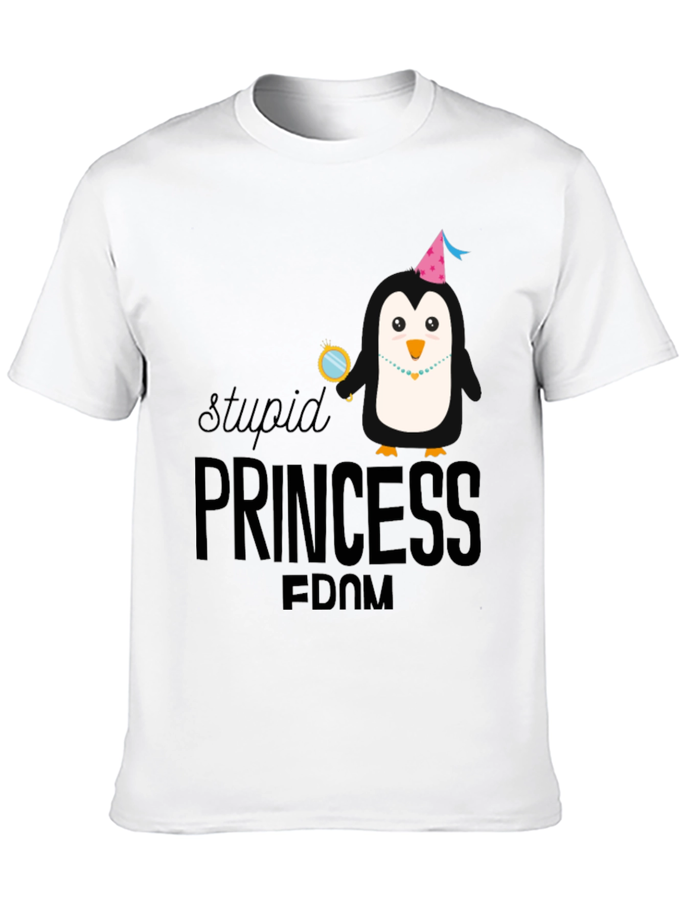 Stupid Princess-dom Penguin Graphic T-Shirt