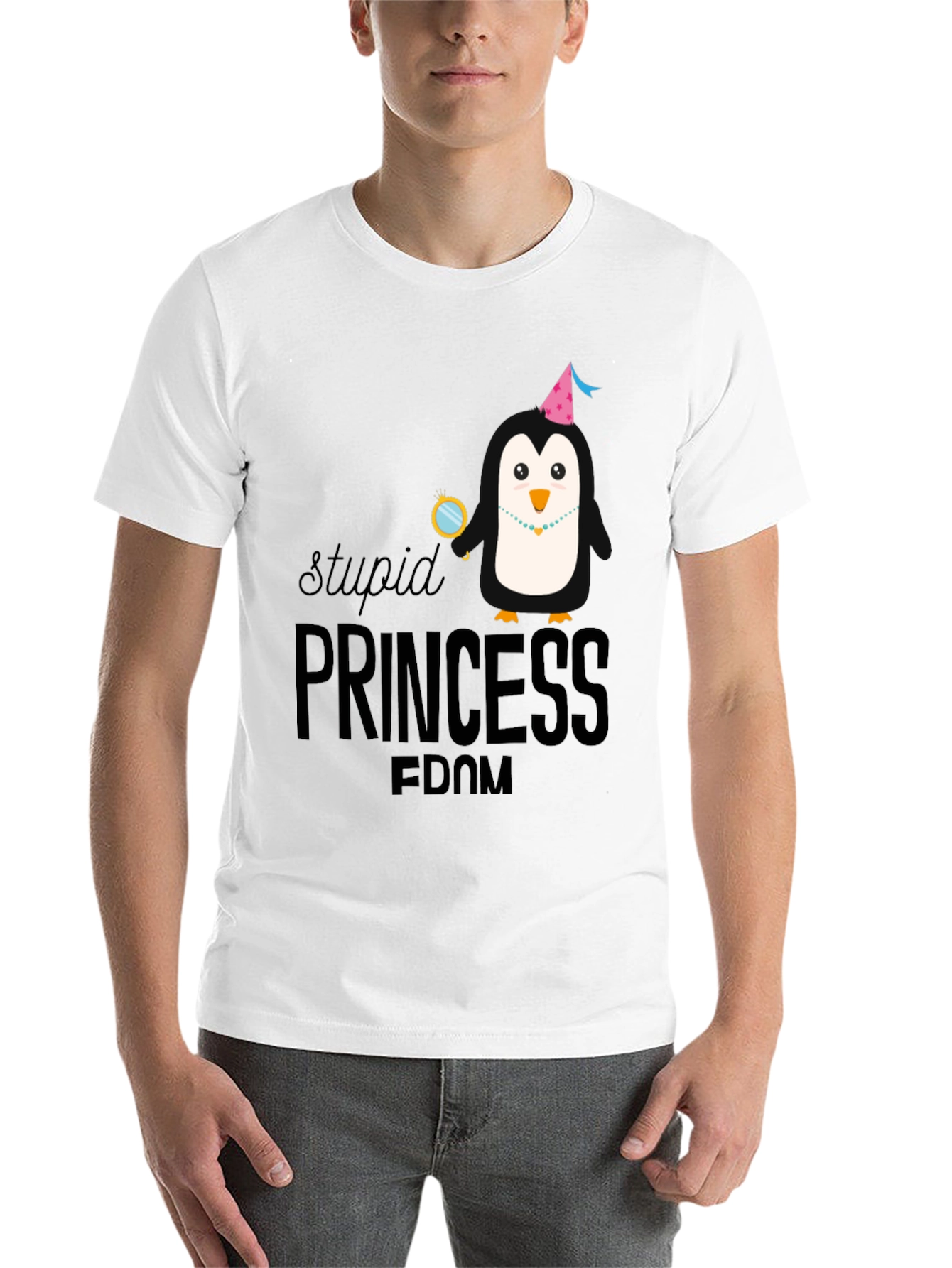 Stupid Princess-dom Penguin Graphic T-Shirt