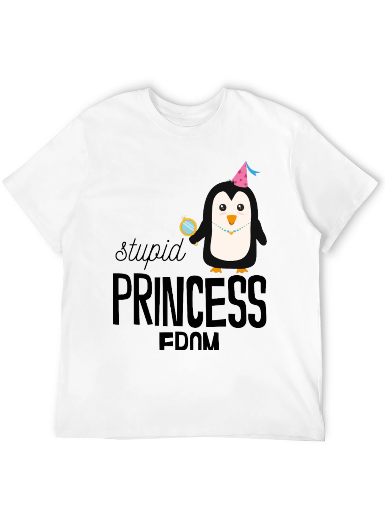Stupid Princess-dom Penguin Graphic T-Shirt