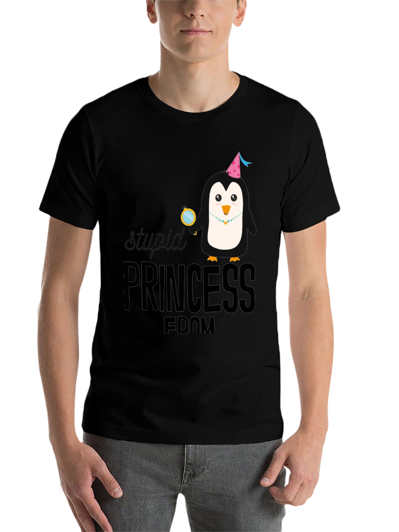 Stupid Princess-dom Penguin Graphic T-Shirt