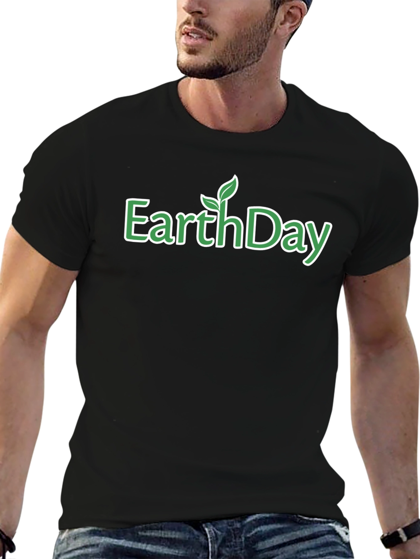 Earth Day Graphic T-Shirt - Black