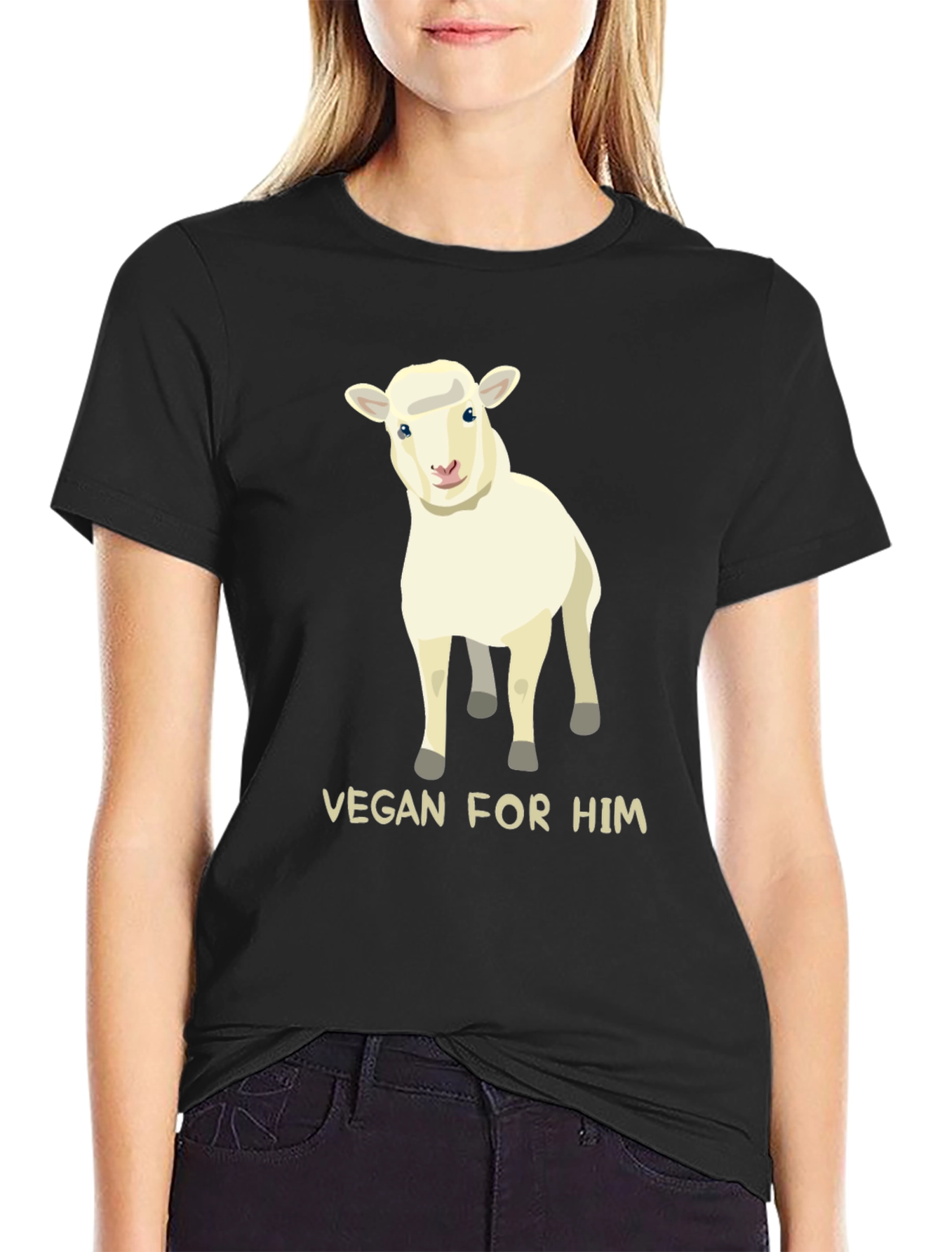 Vegan For Him Sheep Graphic Tee
