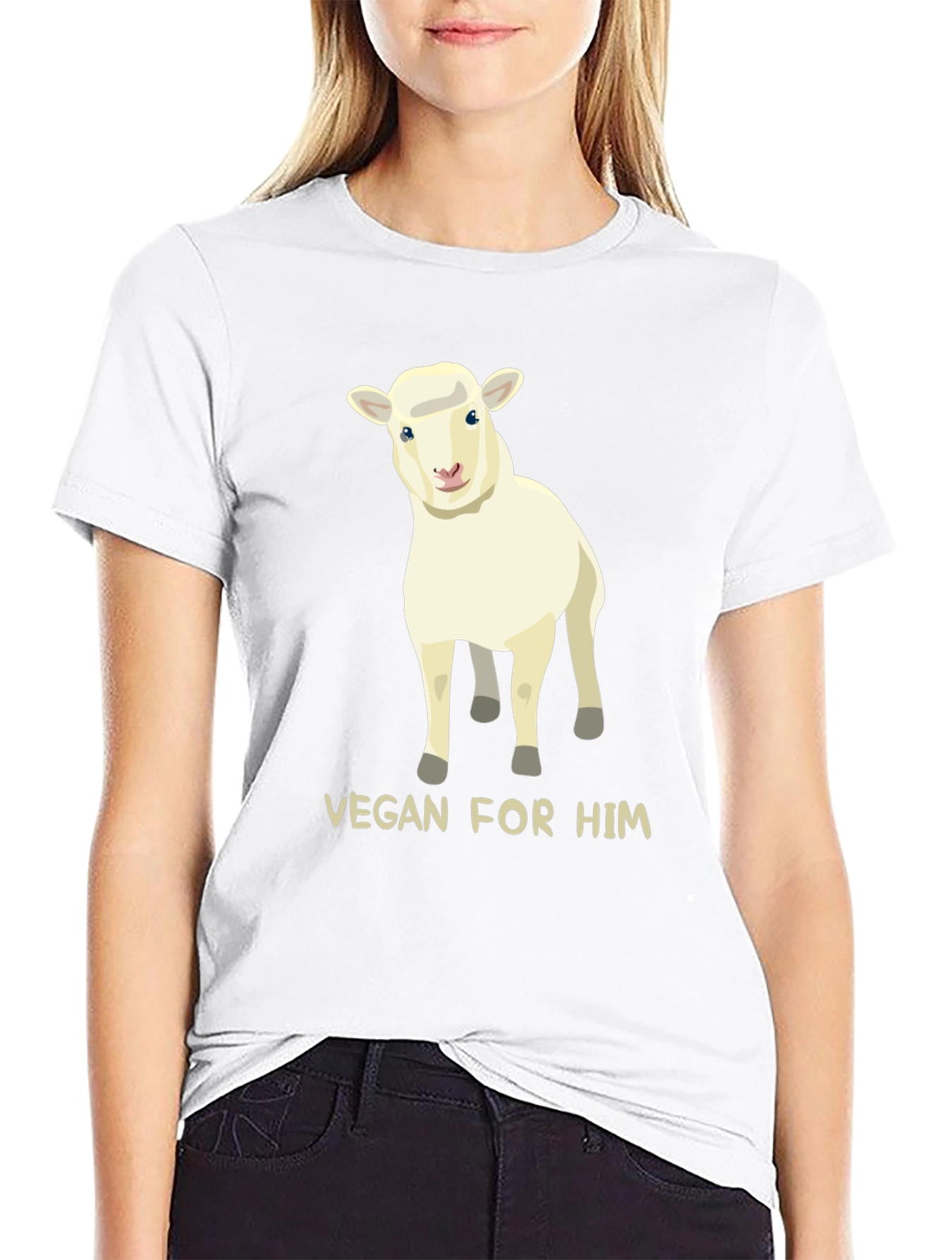 Vegan For Him Sheep Graphic Tee
