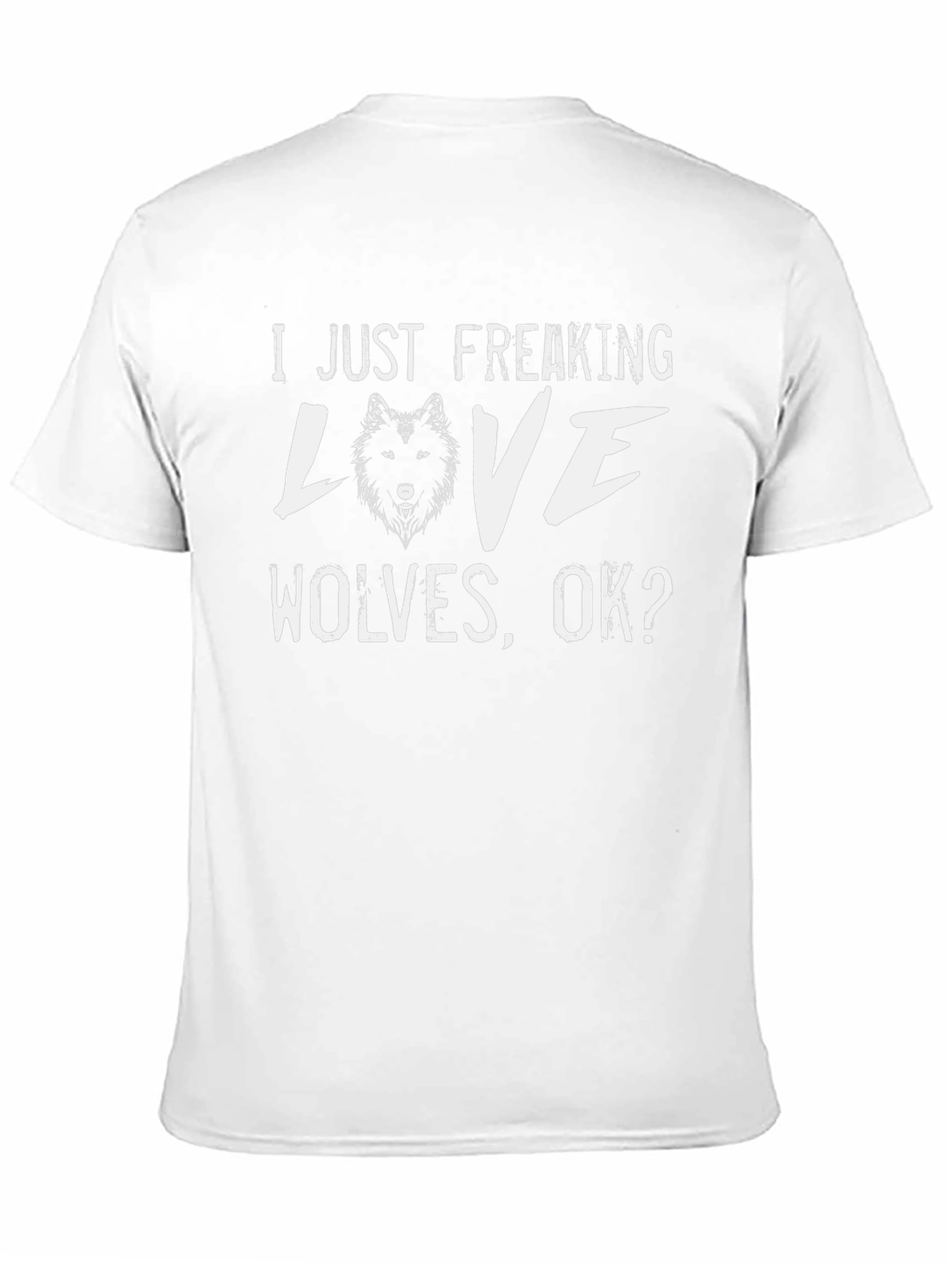 I Just Freaking Love Wolves Black T-Shirt