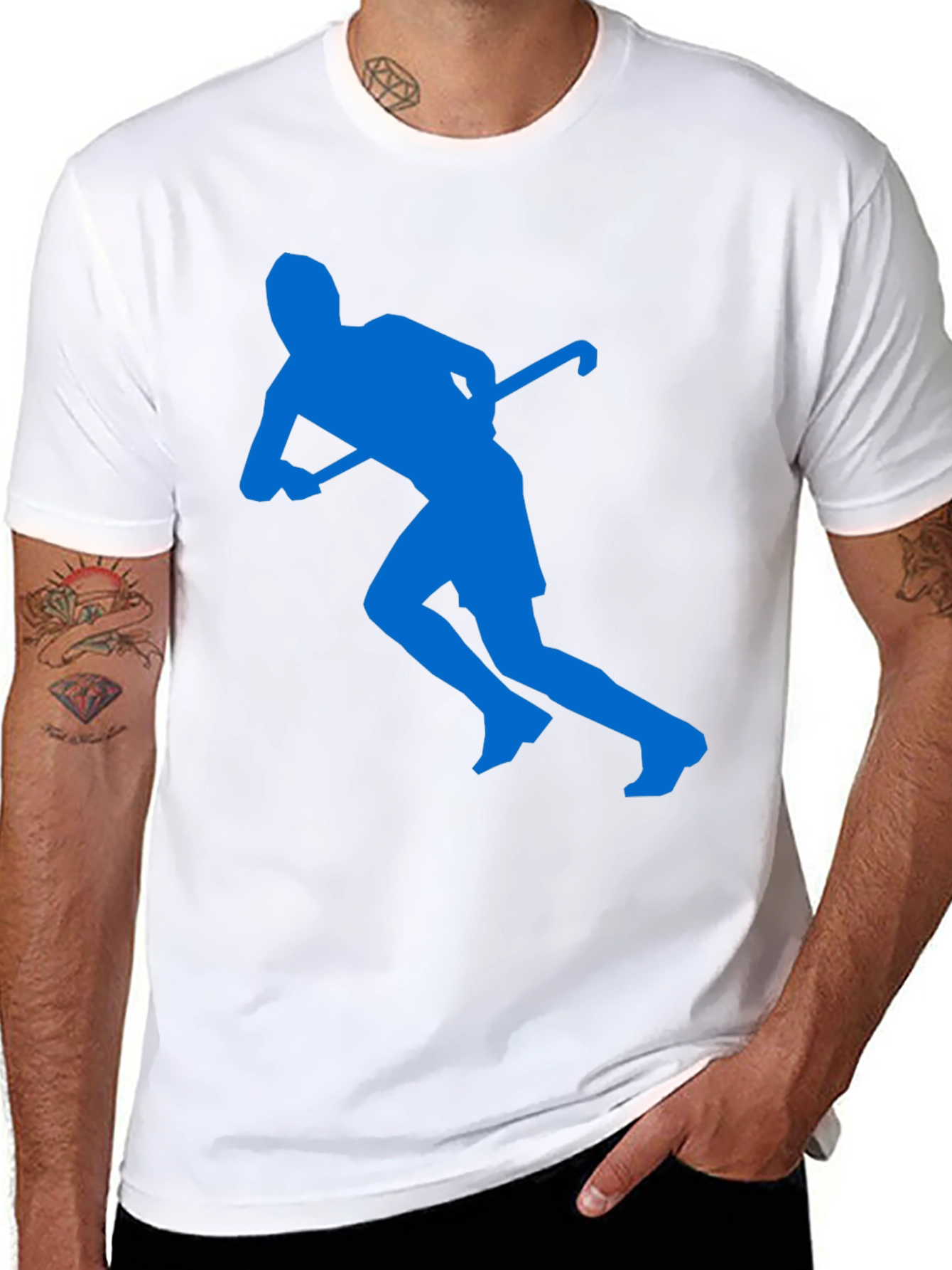 Field Hockey Silhouette Graphic Tee - Black