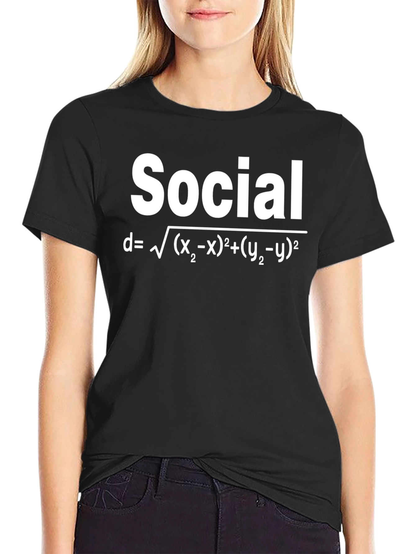 Social Distance Formula T-Shirt Funny Math Tee
