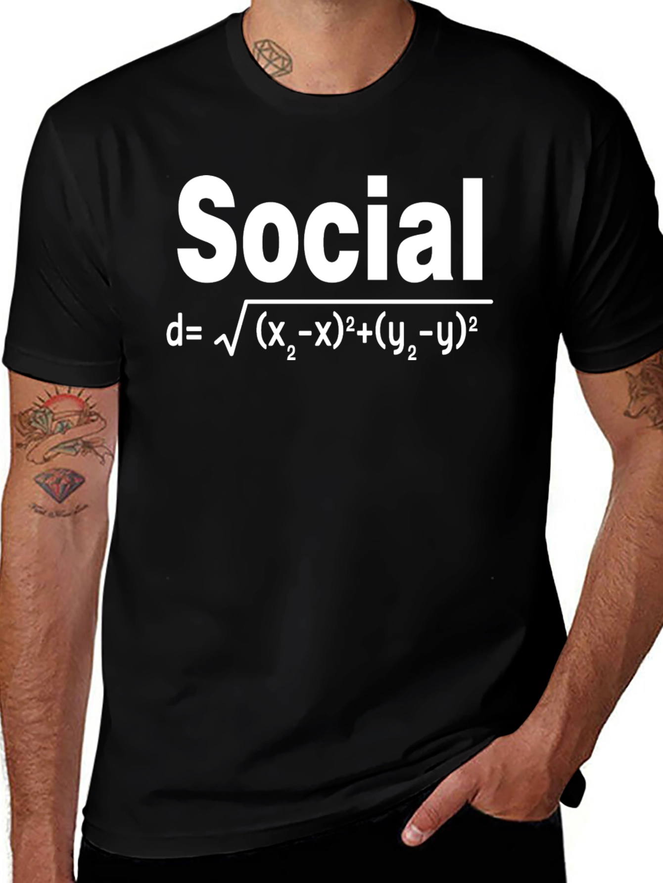 Social Distance Formula T-Shirt Funny Math Tee