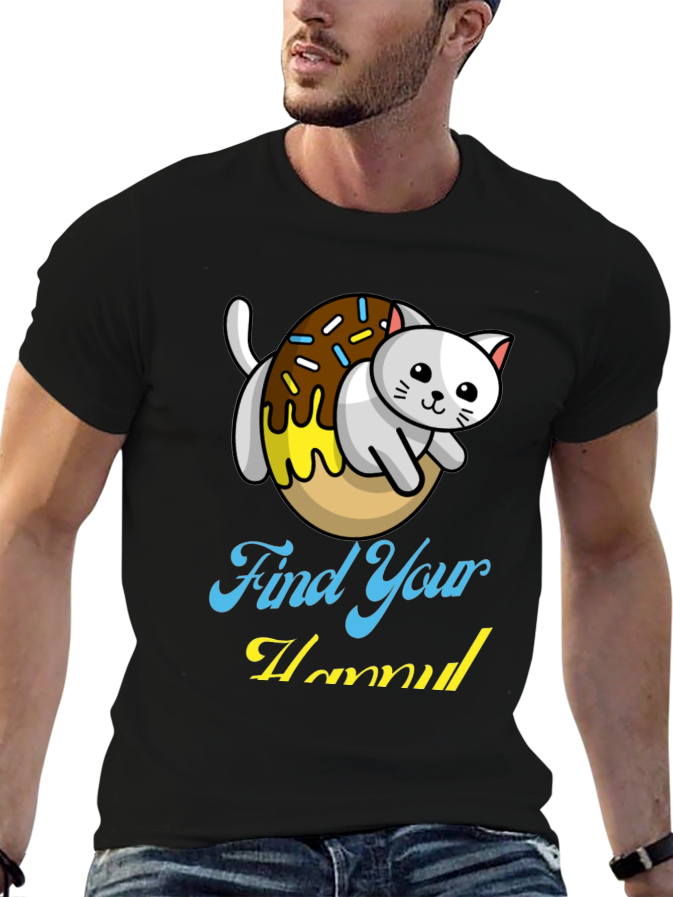 Find Your Hummus Cat Donut T-Shirt