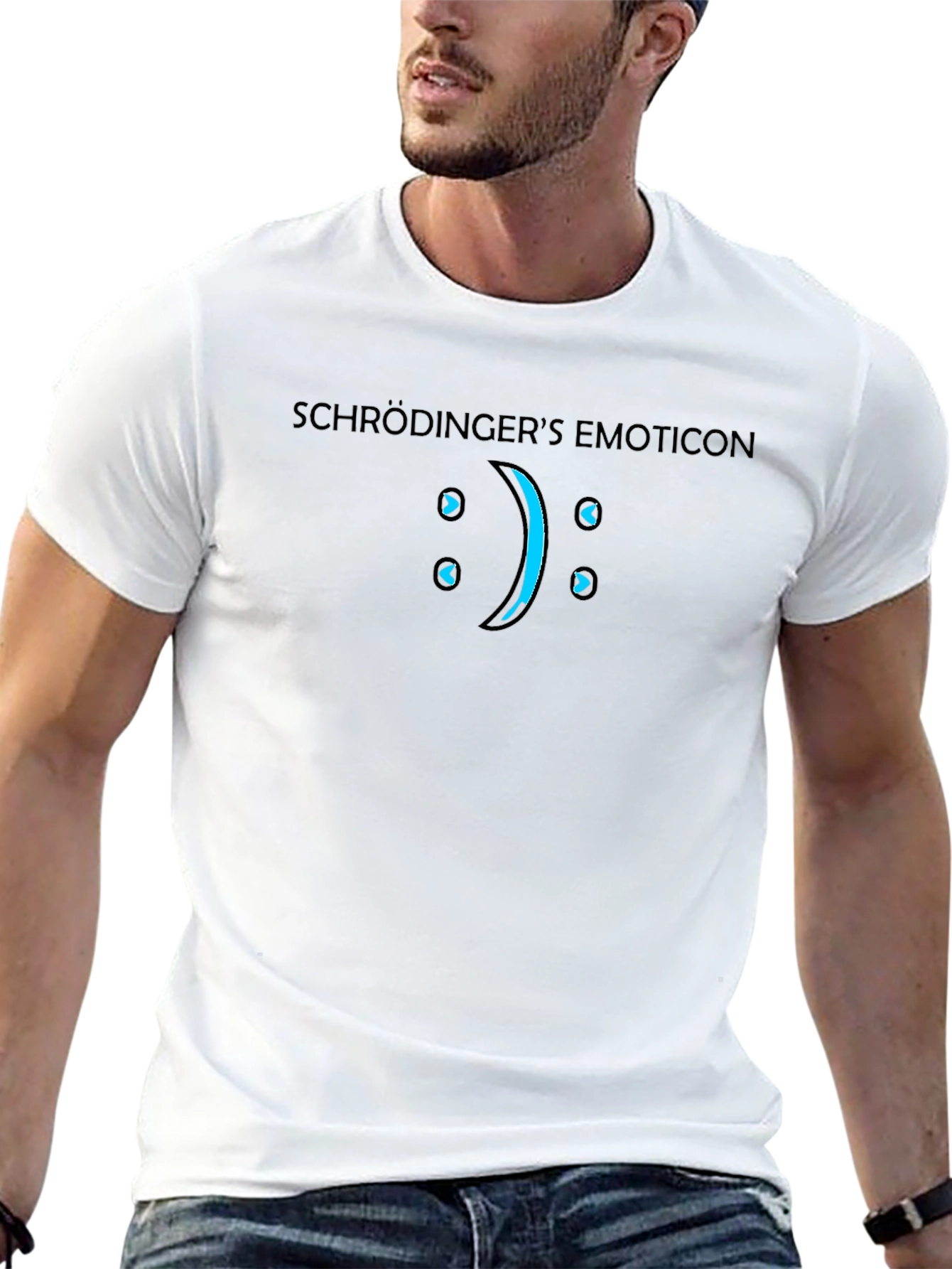 Schrödingers Emoticon T-Shirt - Funny Science Tee