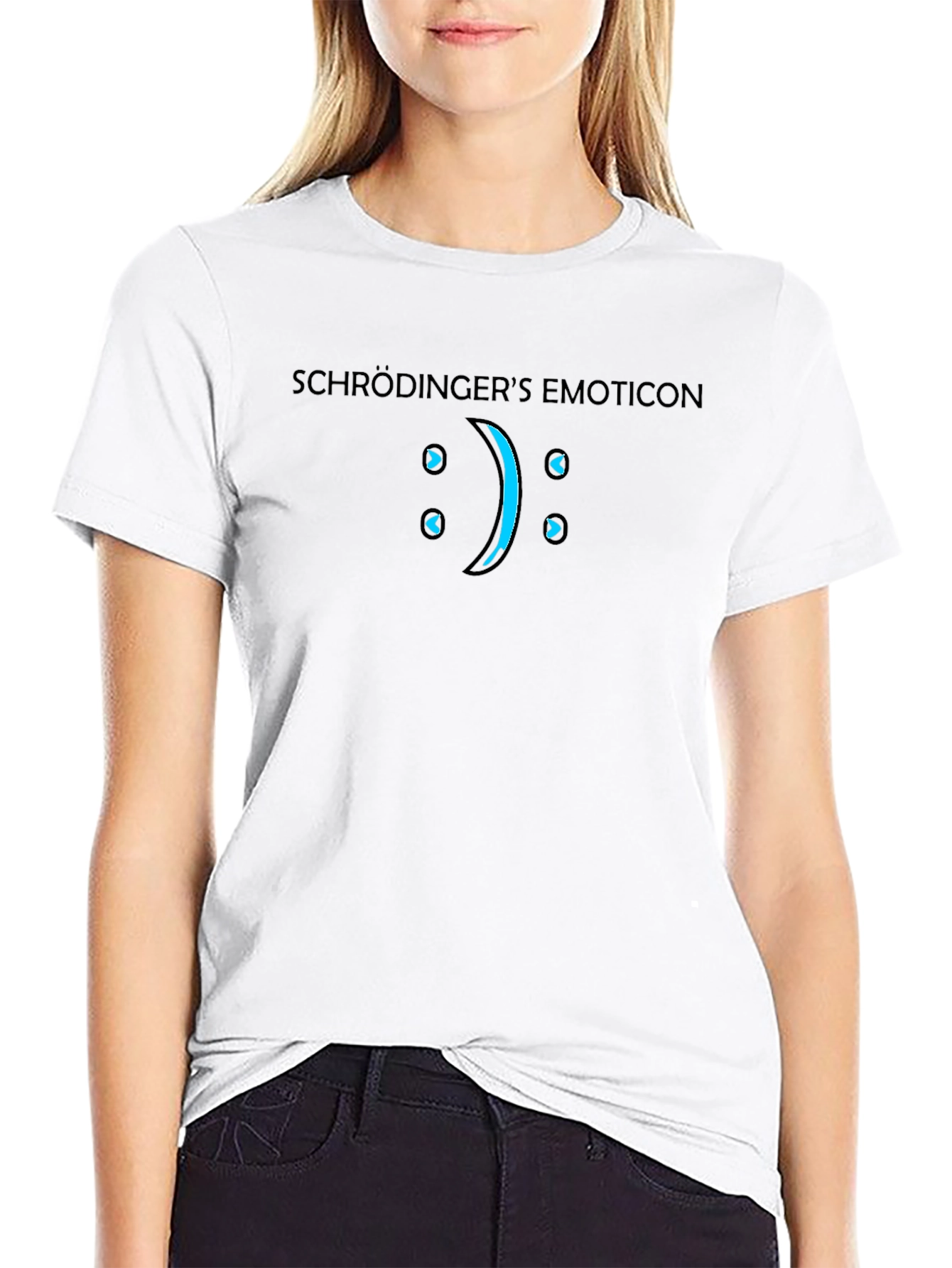 Schrödingers Emoticon T-Shirt - Funny Science Tee