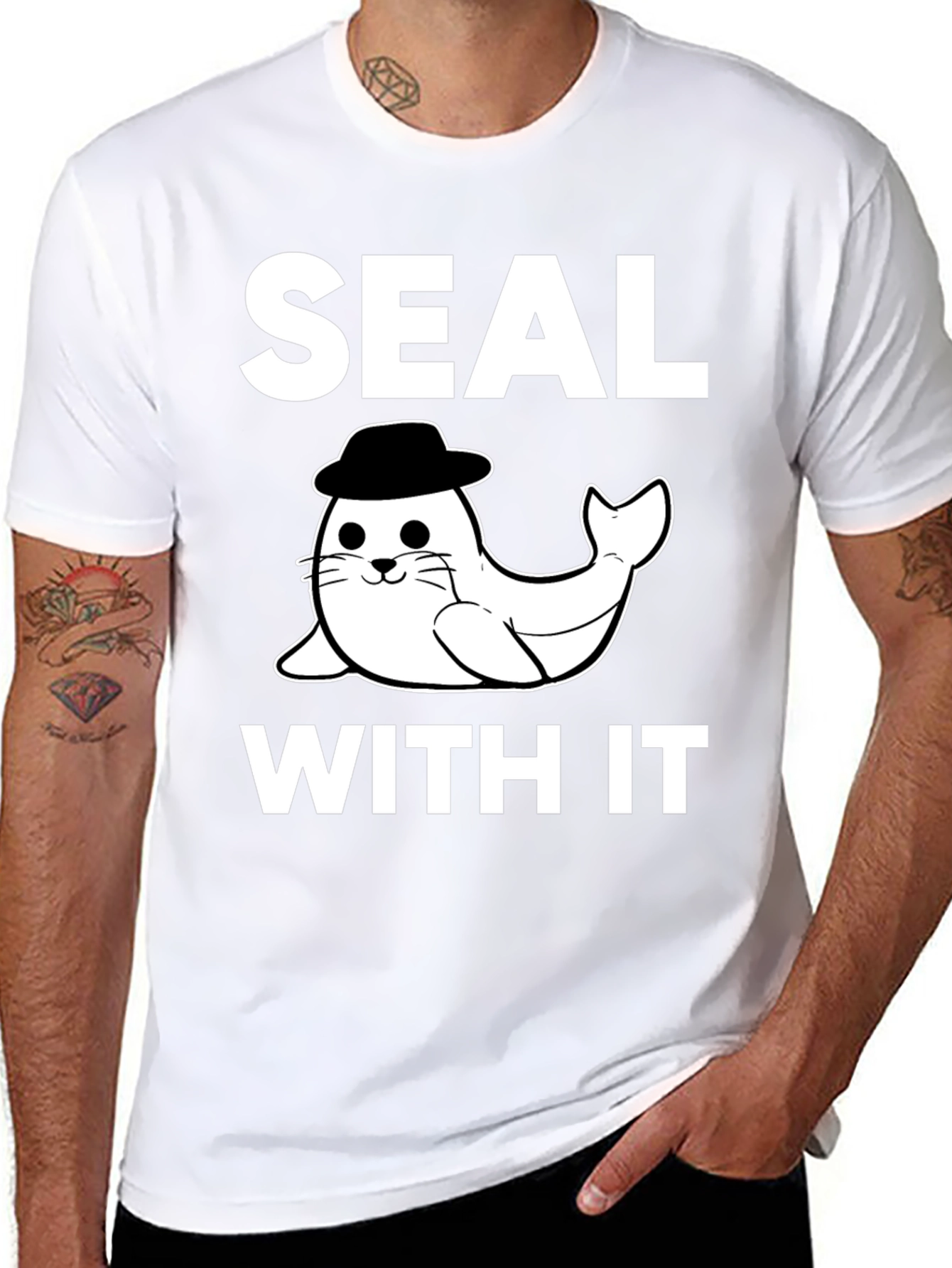 Seal With It Black Graphic Tee