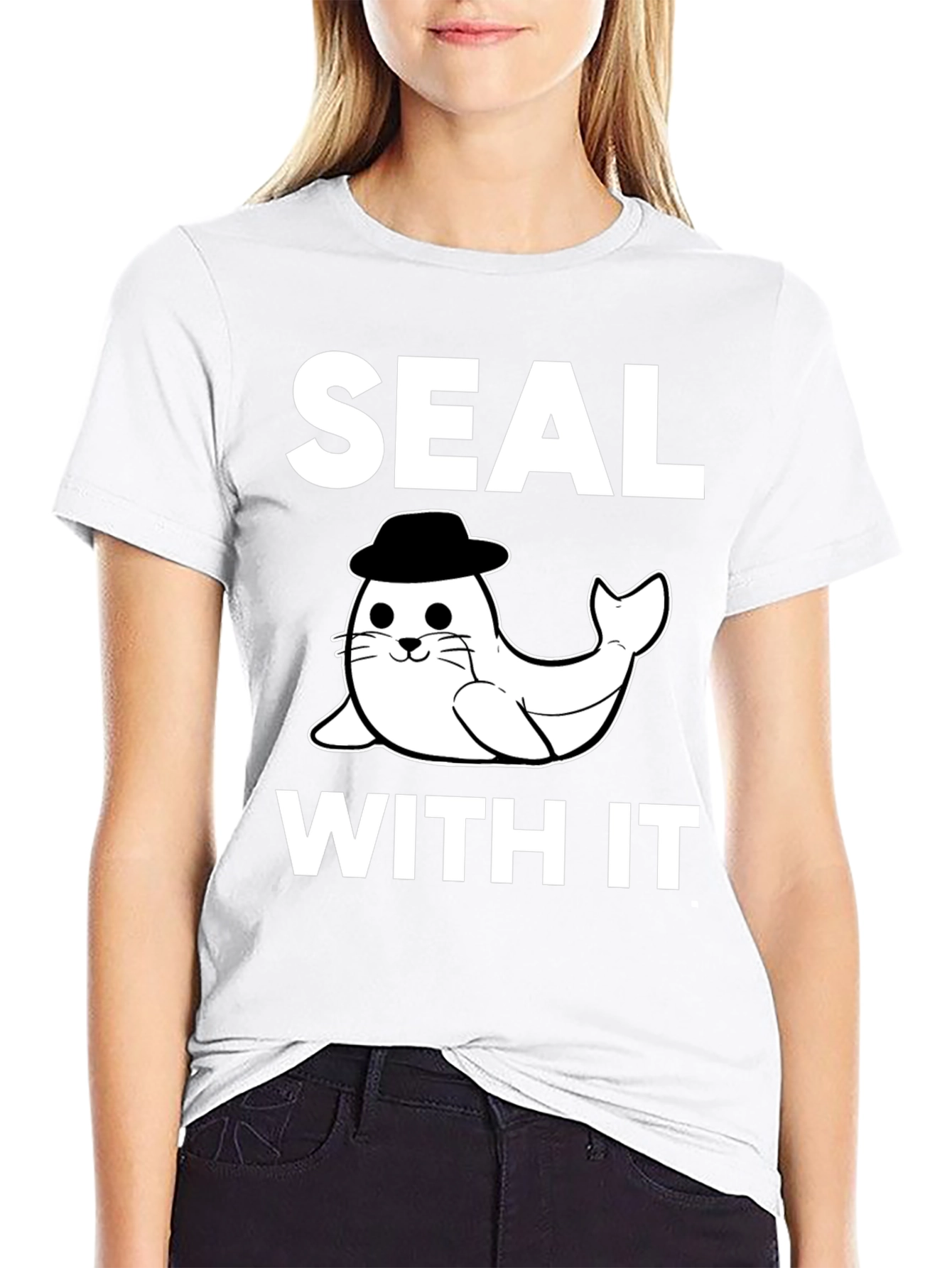 Seal With It Black Graphic Tee