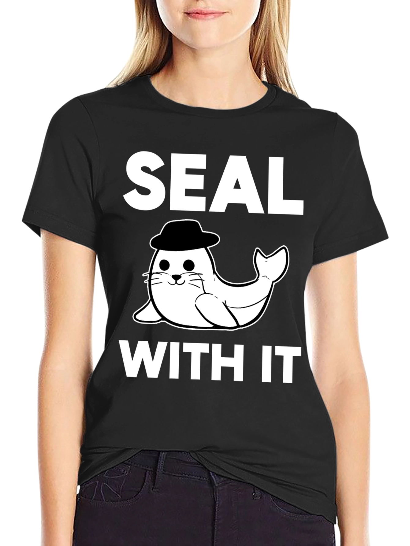 Seal With It Black Graphic Tee