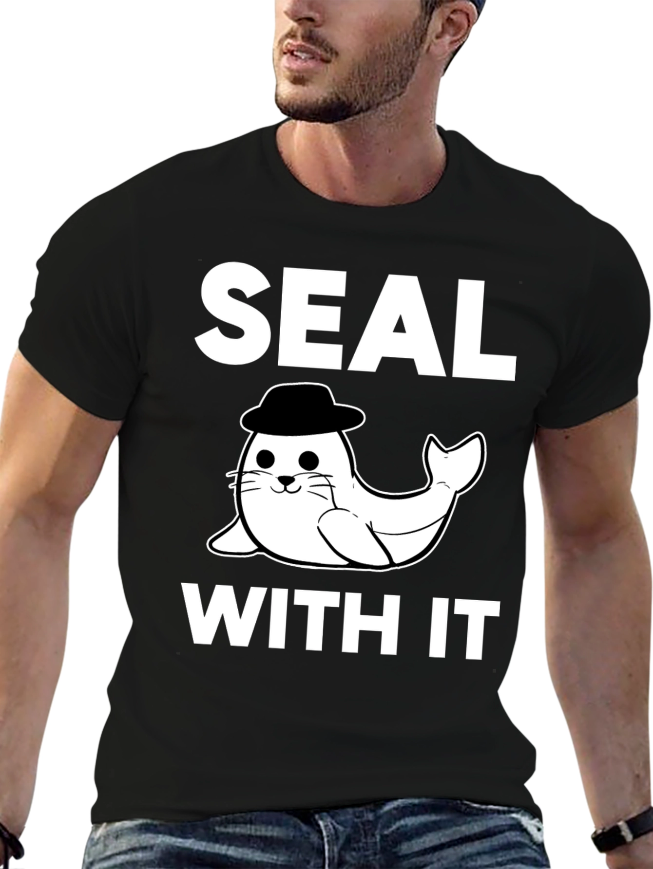 Seal With It Black Graphic Tee