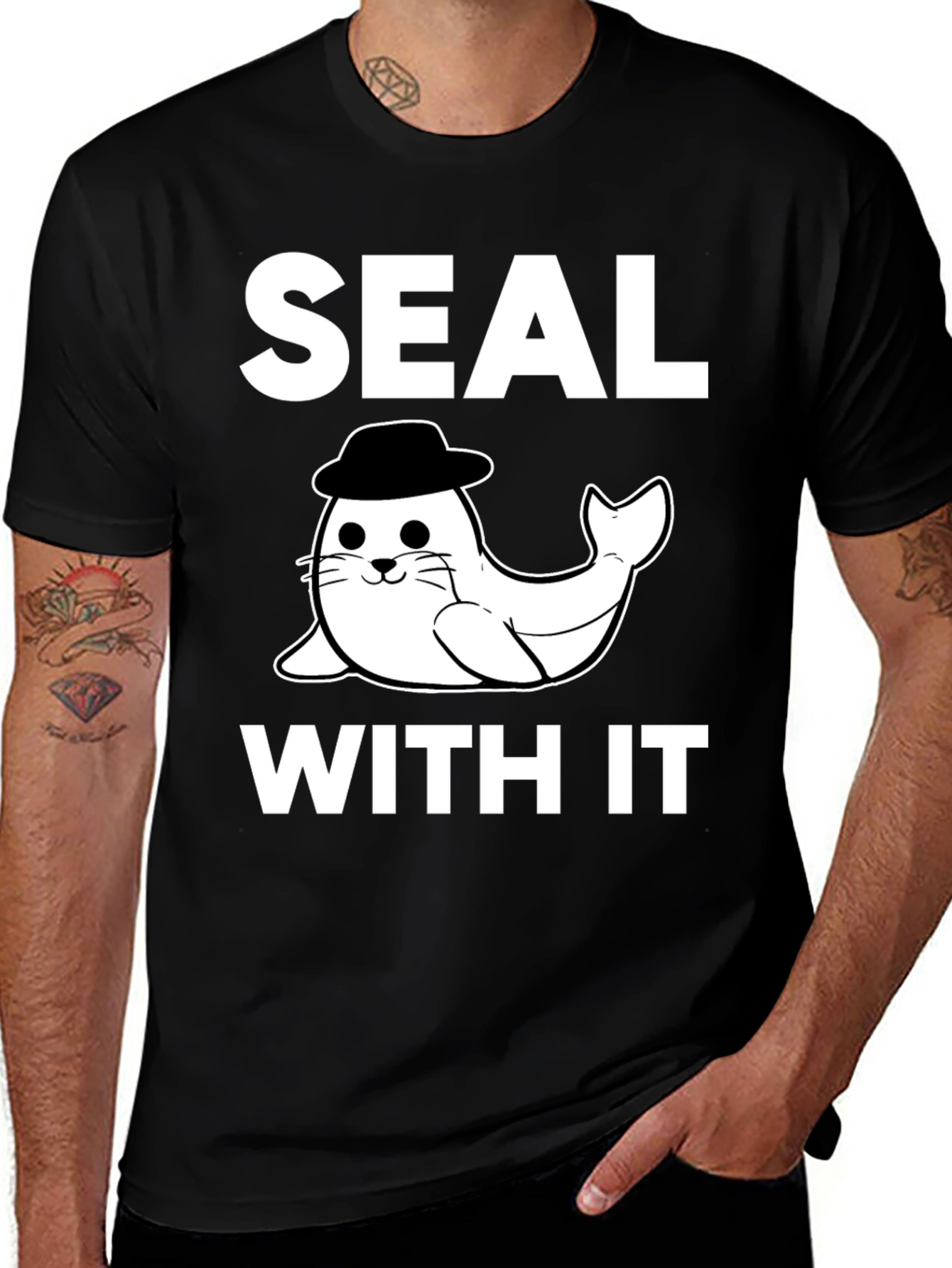 Seal With It Black Graphic Tee