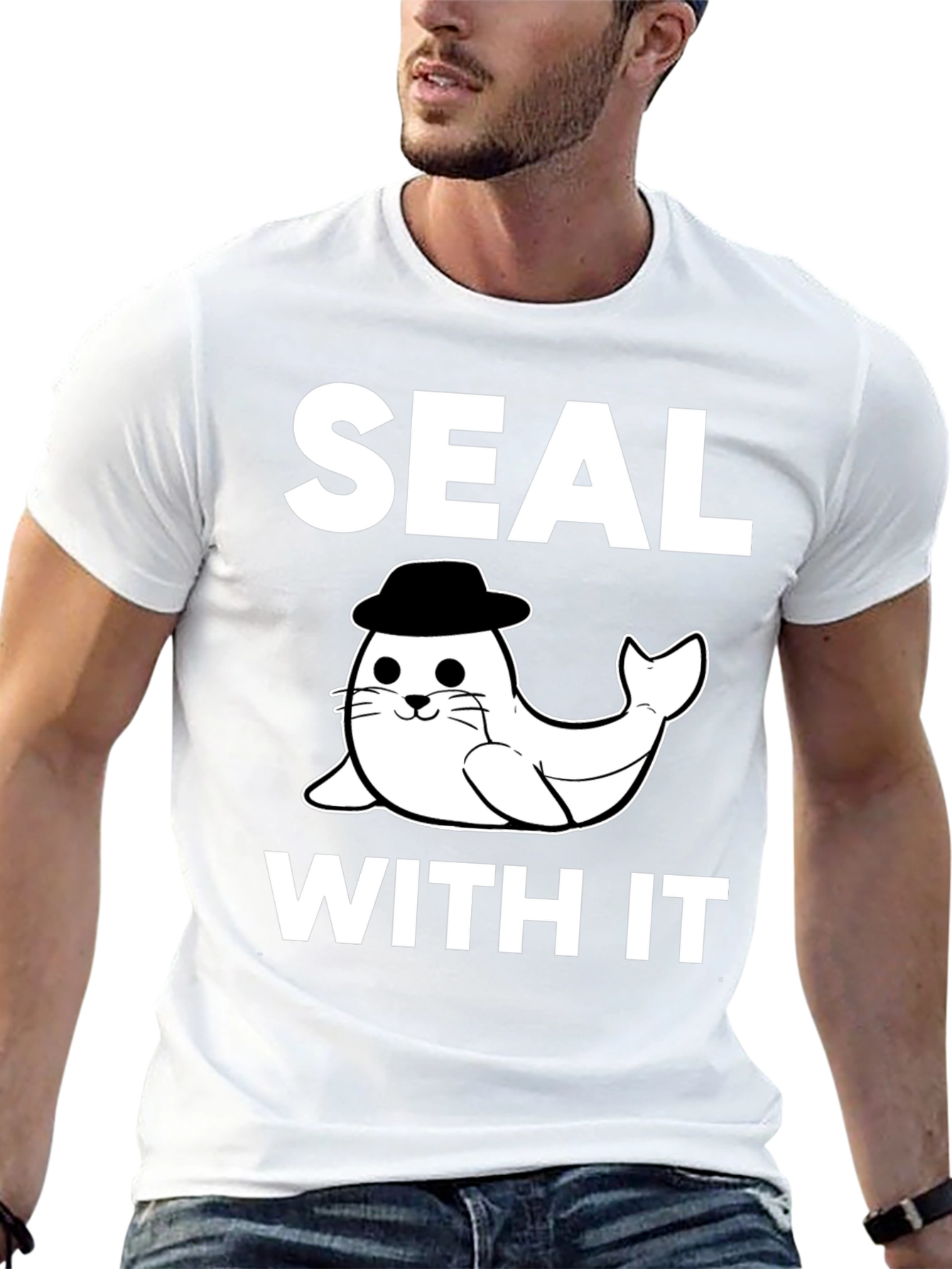 Seal With It Black Graphic Tee