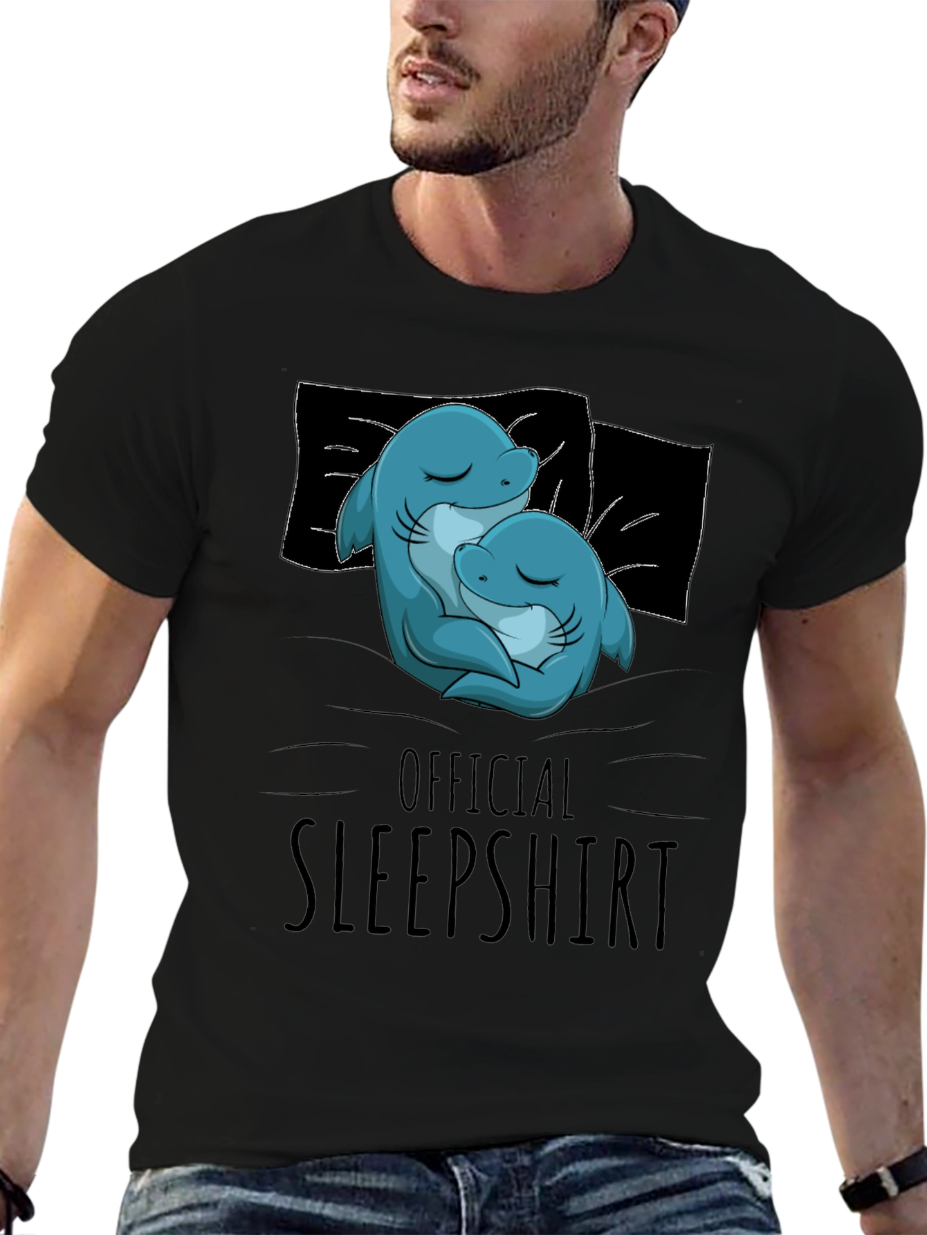 Official Sleepshirt: Snuggly Shark Nap T-Shirt