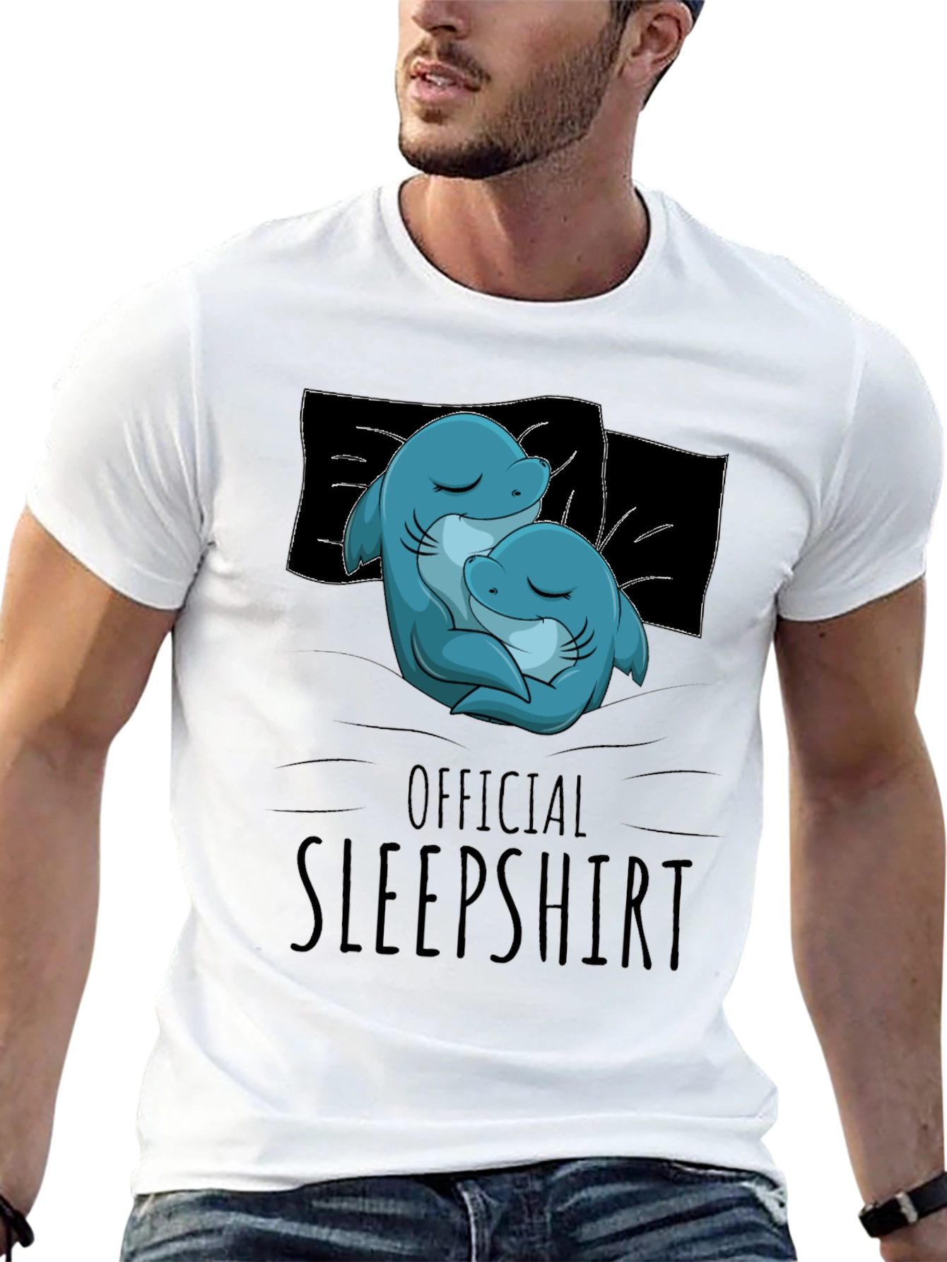 Official Sleepshirt: Snuggly Shark Nap T-Shirt