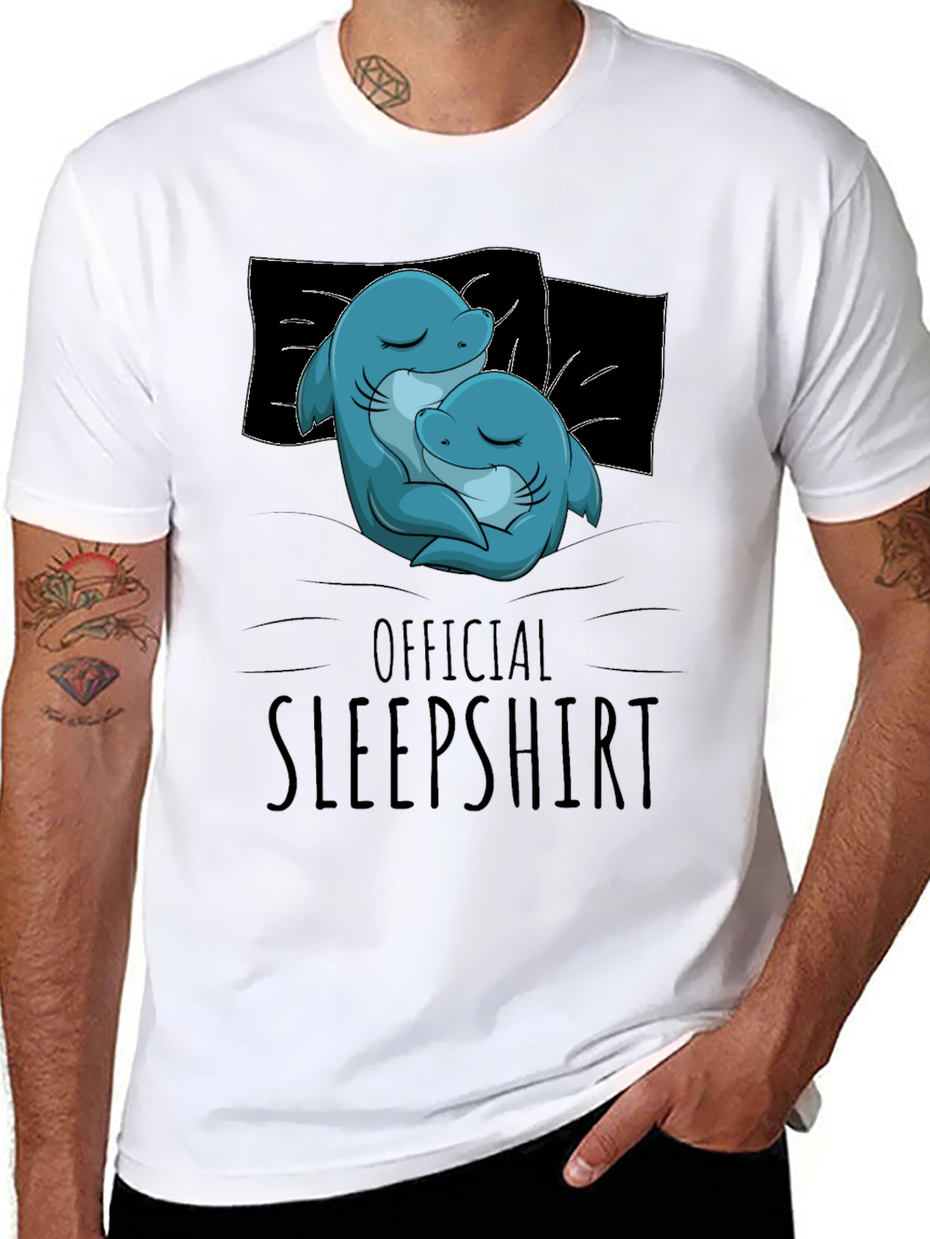 Official Sleepshirt: Snuggly Shark Nap T-Shirt