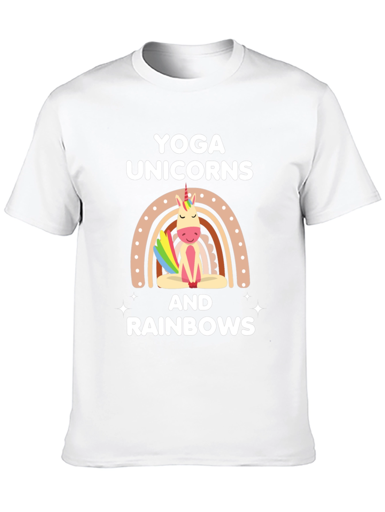 Yoga Unicorns & Rainbows Graphic T-Shirt