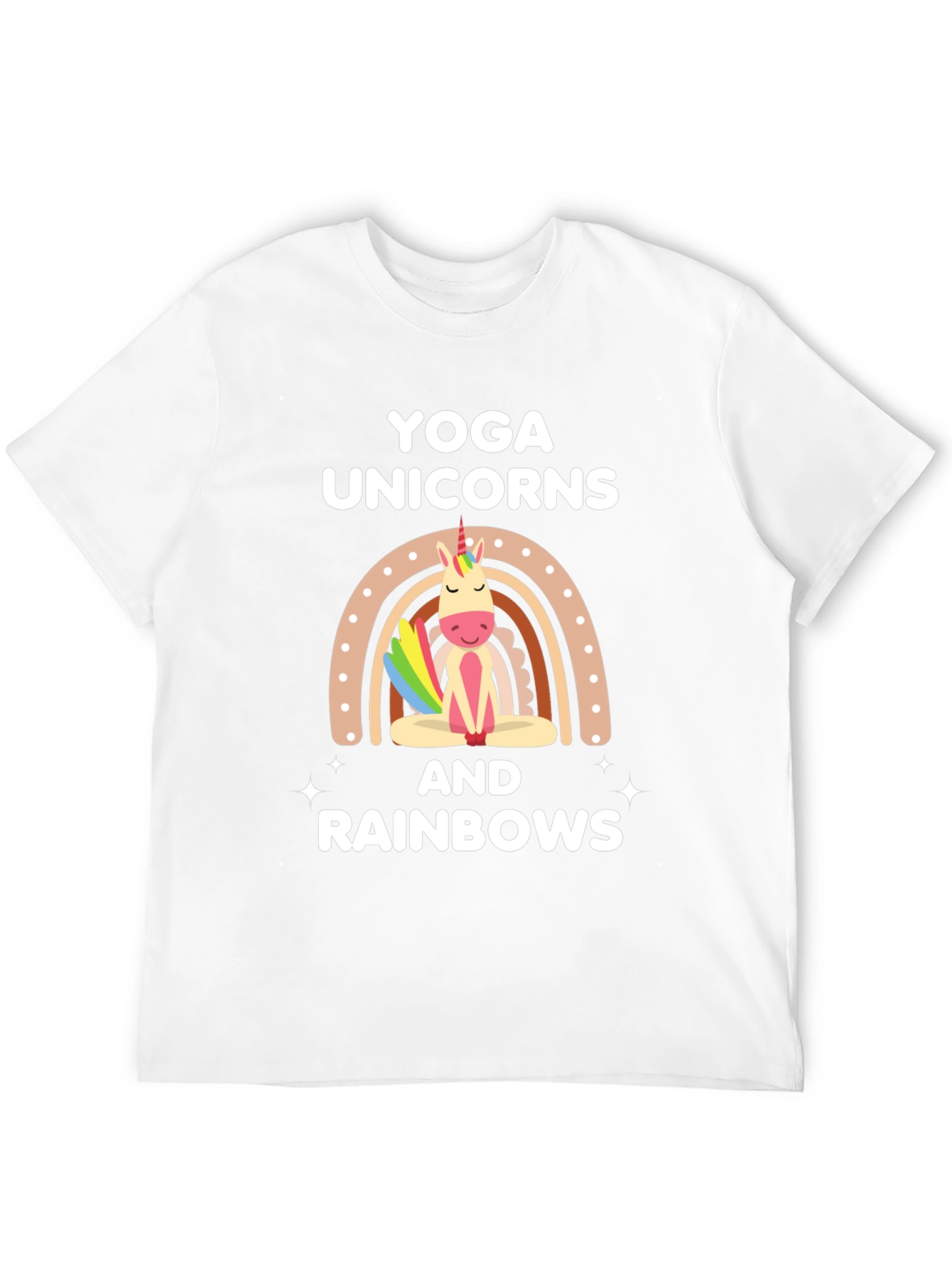 Yoga Unicorns & Rainbows Graphic T-Shirt