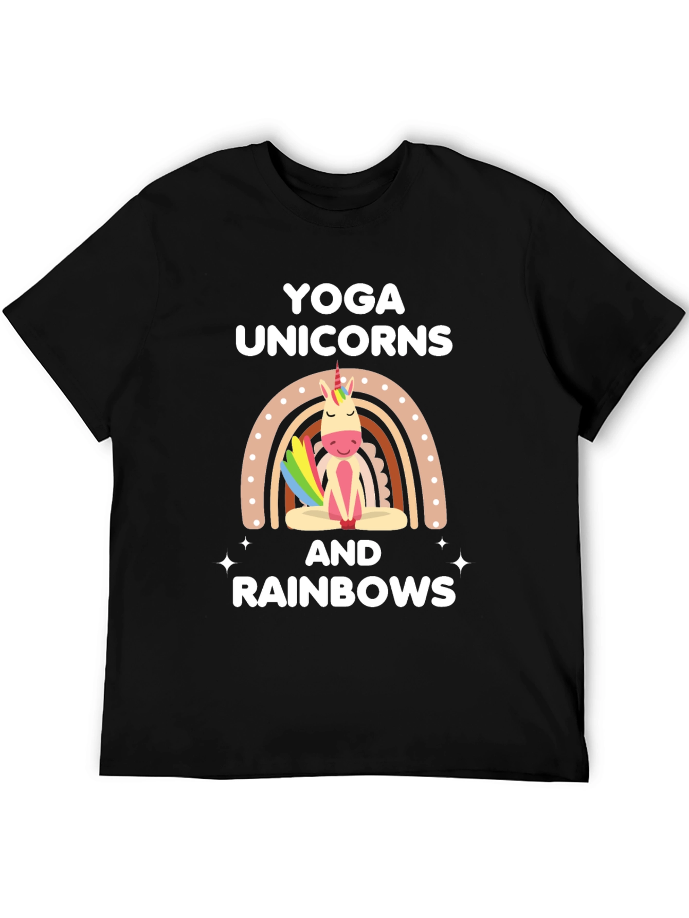 Yoga Unicorns & Rainbows Graphic T-Shirt