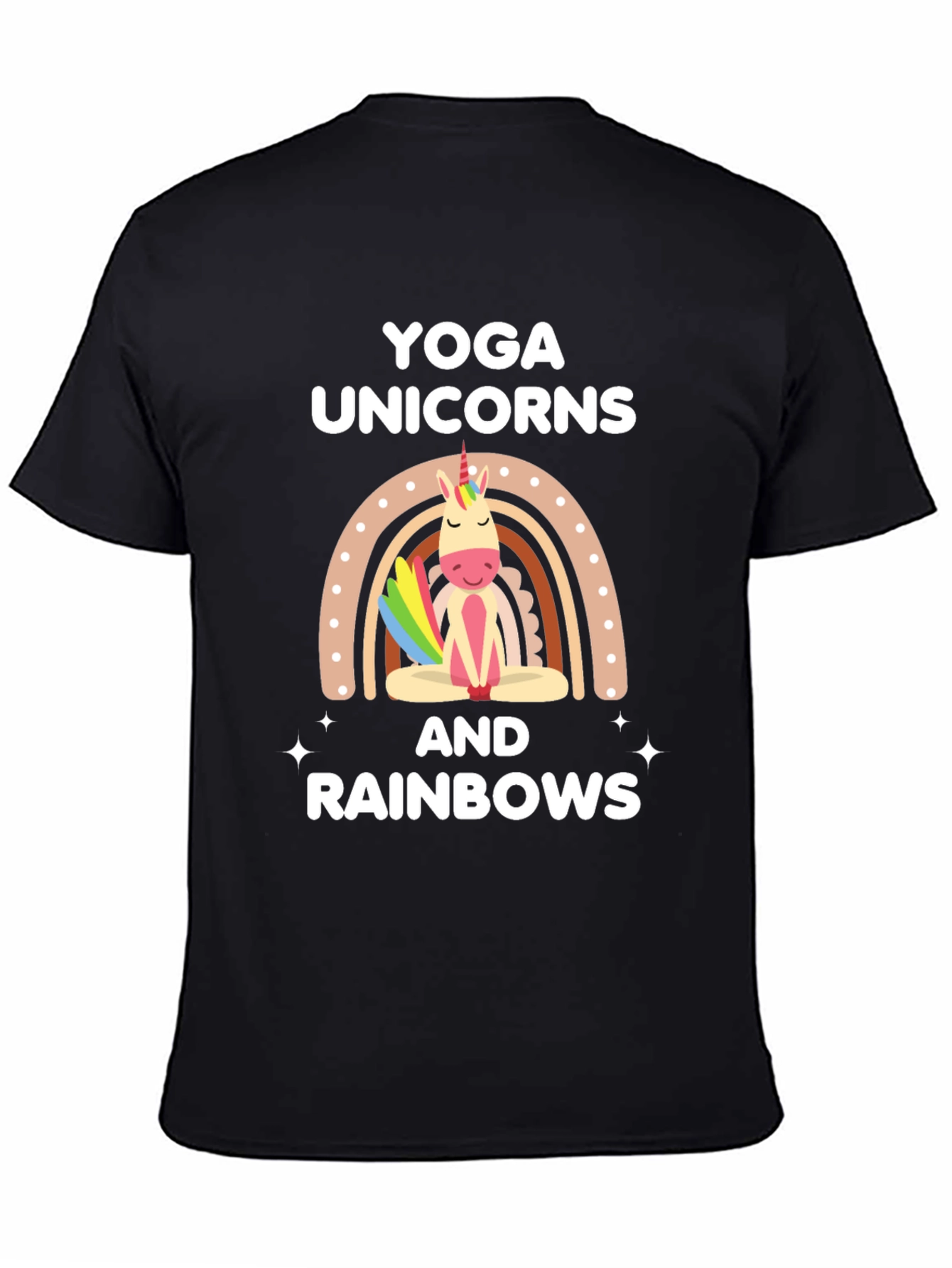 Yoga Unicorns & Rainbows Graphic T-Shirt