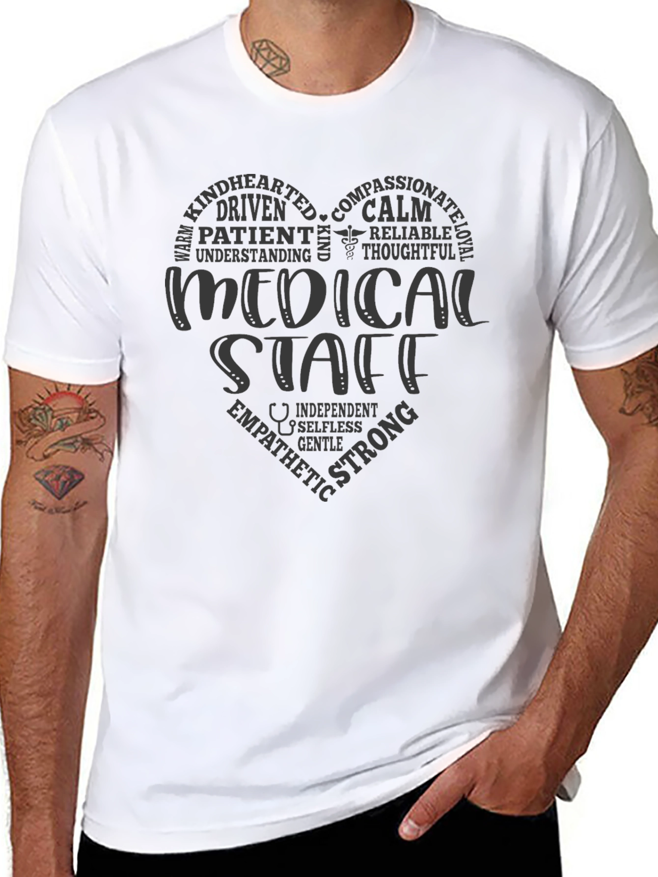 Medical Staff Heart Graphic T-Shirt