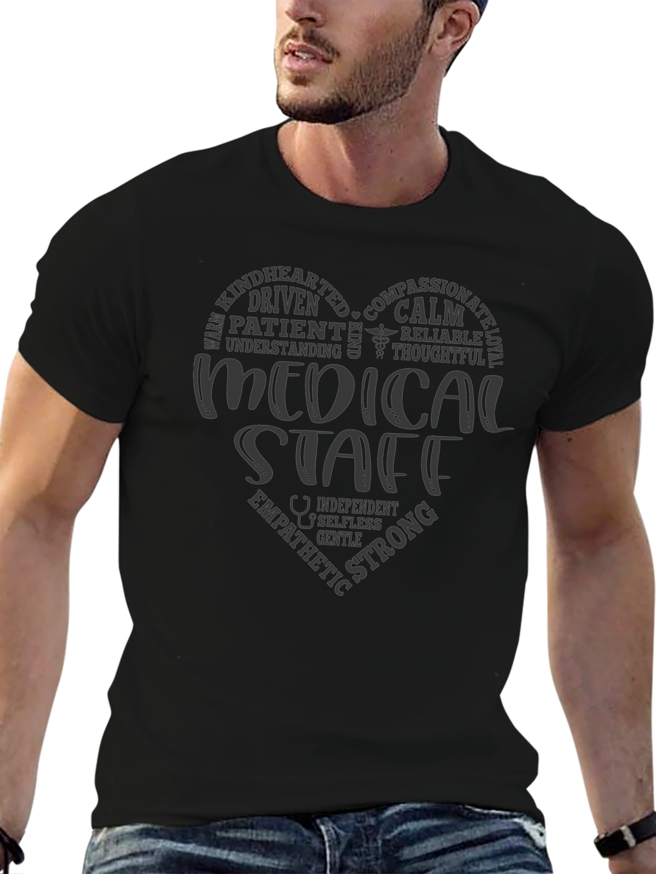 Medical Staff Heart Graphic T-Shirt