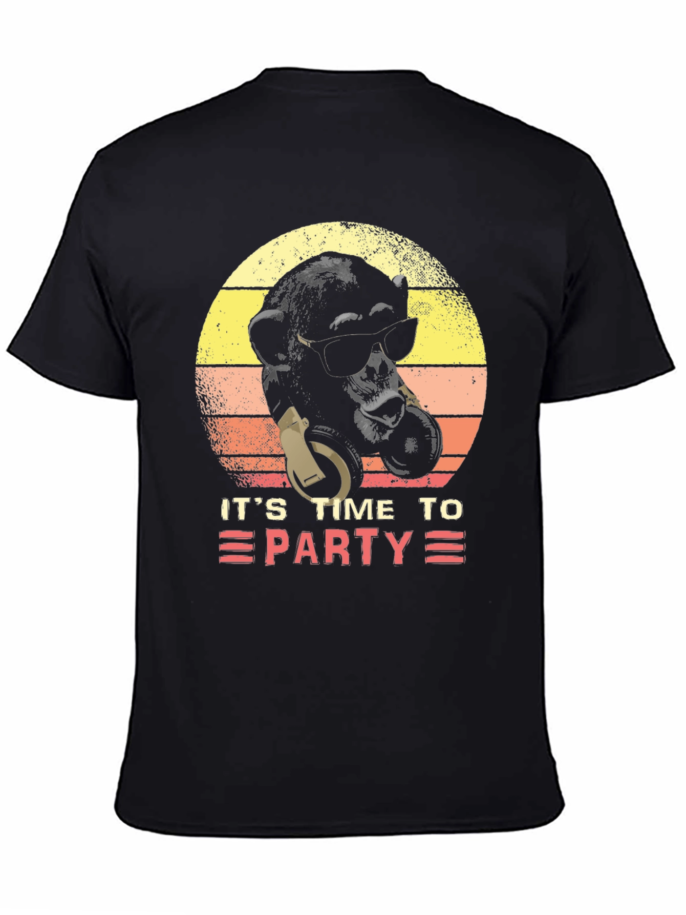 Its Time To Party Retro Monkey DJ Graphic Tee