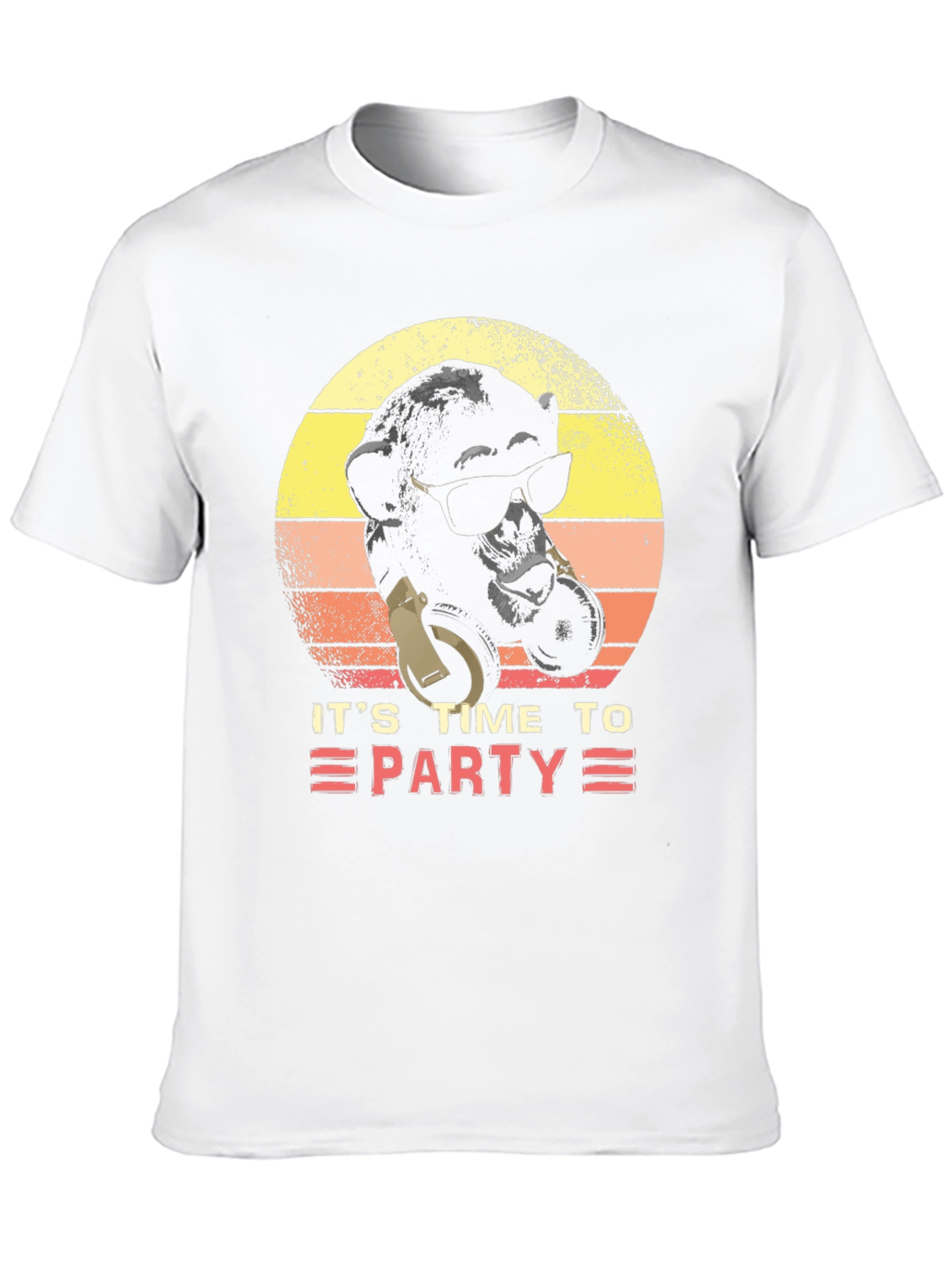 Its Time To Party Retro Monkey DJ Graphic Tee