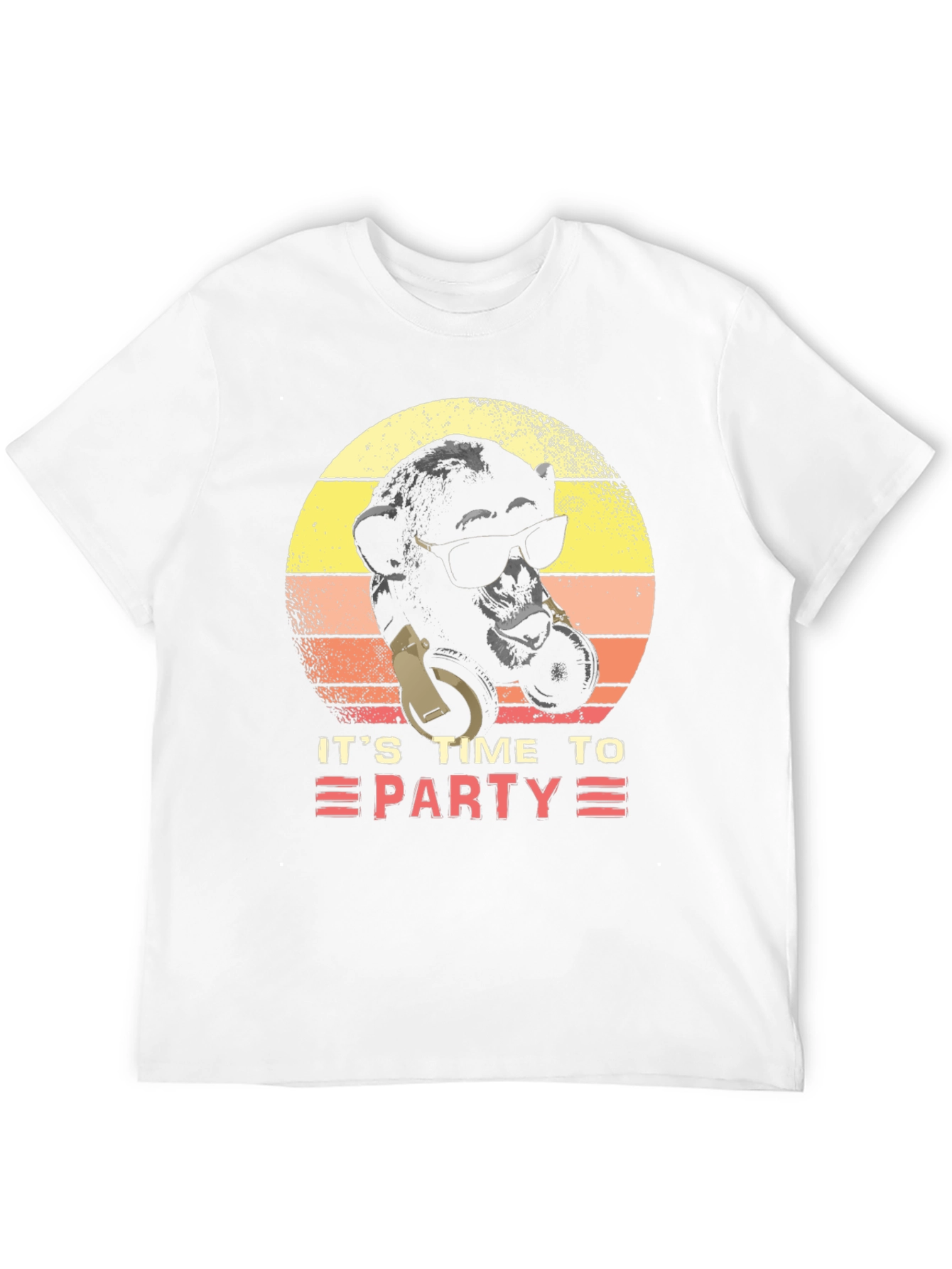 Its Time To Party Retro Monkey DJ Graphic Tee