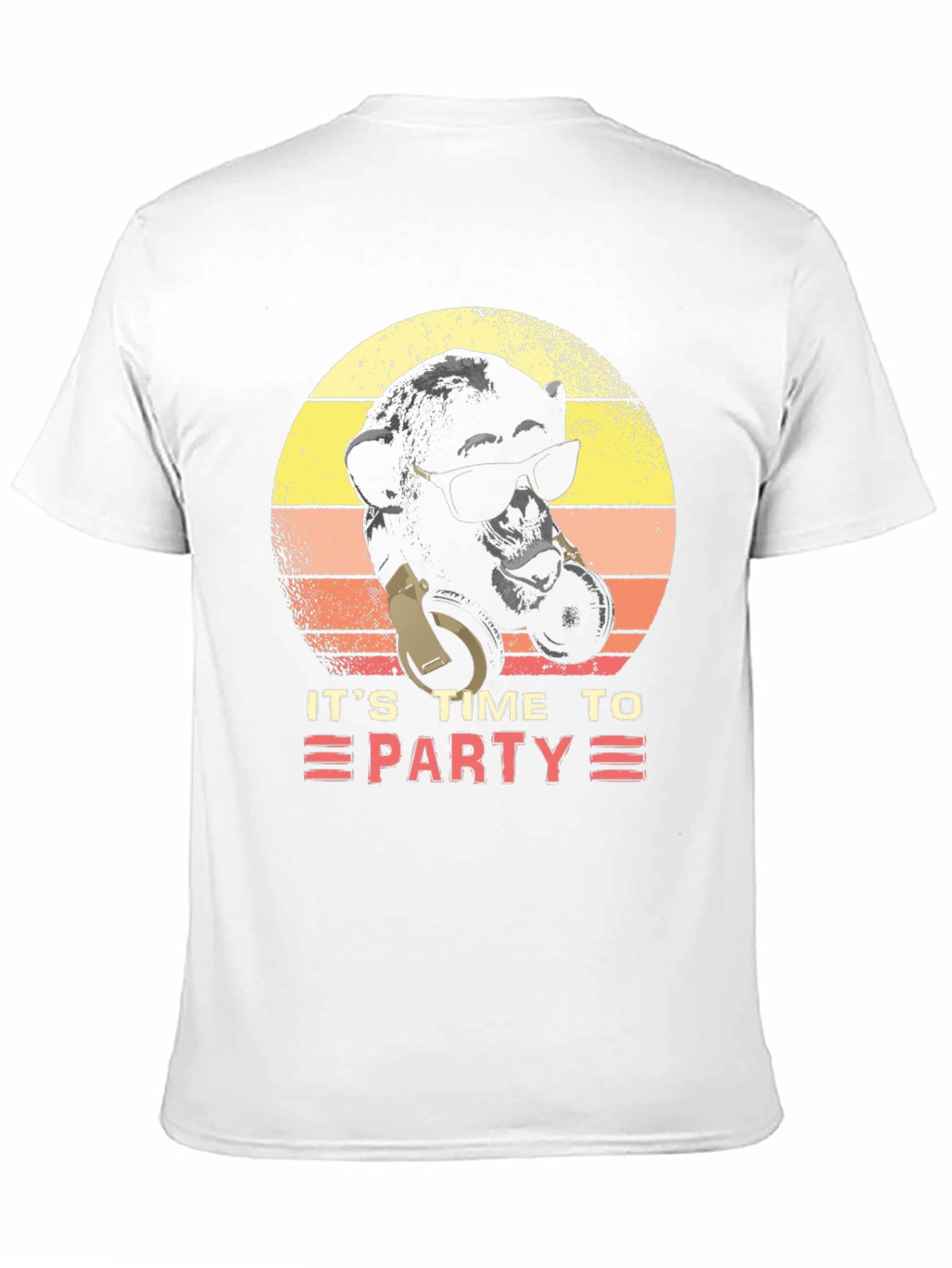 Its Time To Party Retro Monkey DJ Graphic Tee