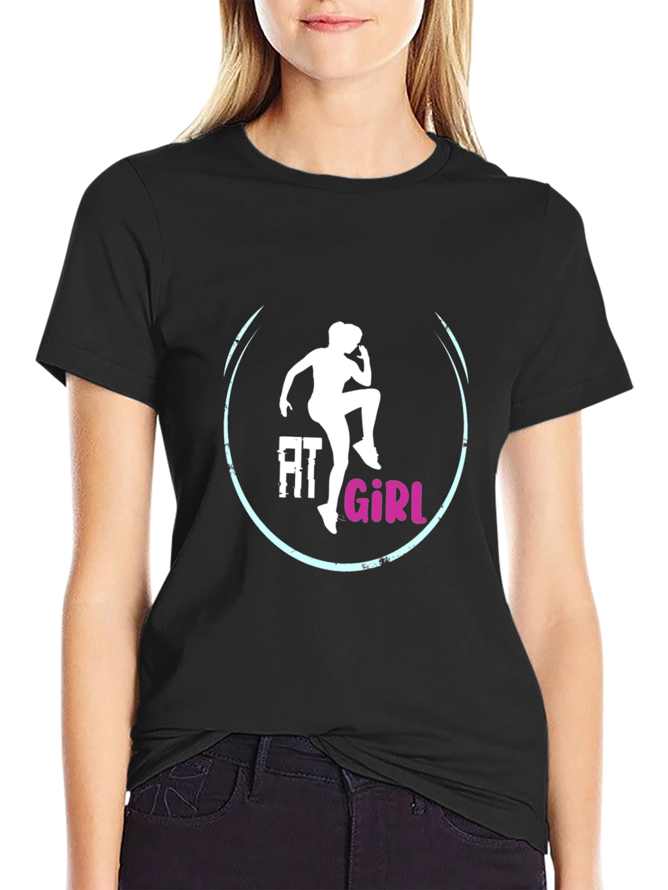 Fit Girl Graphic Tee - Trendy Womens Fitness Shirt
