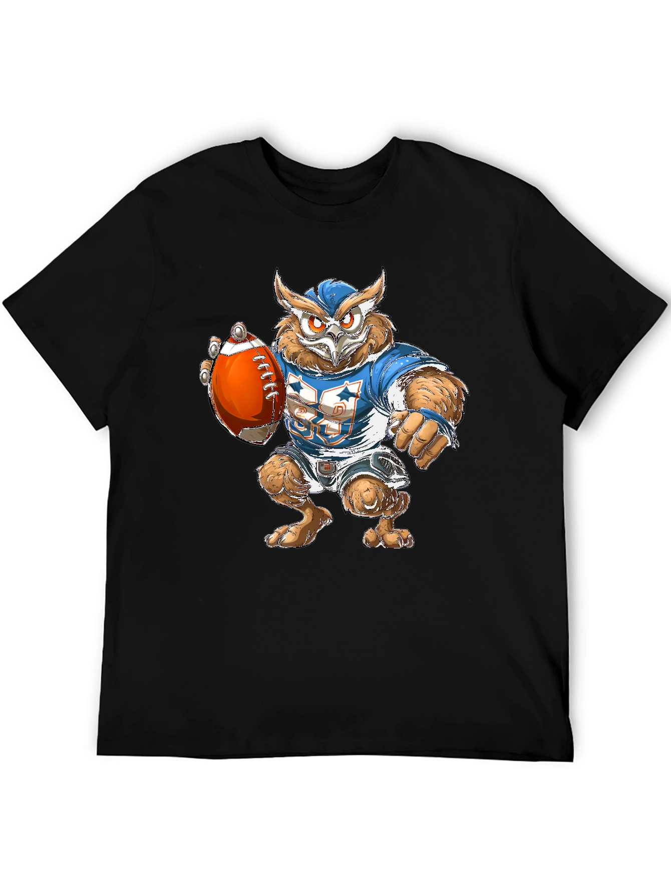 Owl Football Player Graphic Tee