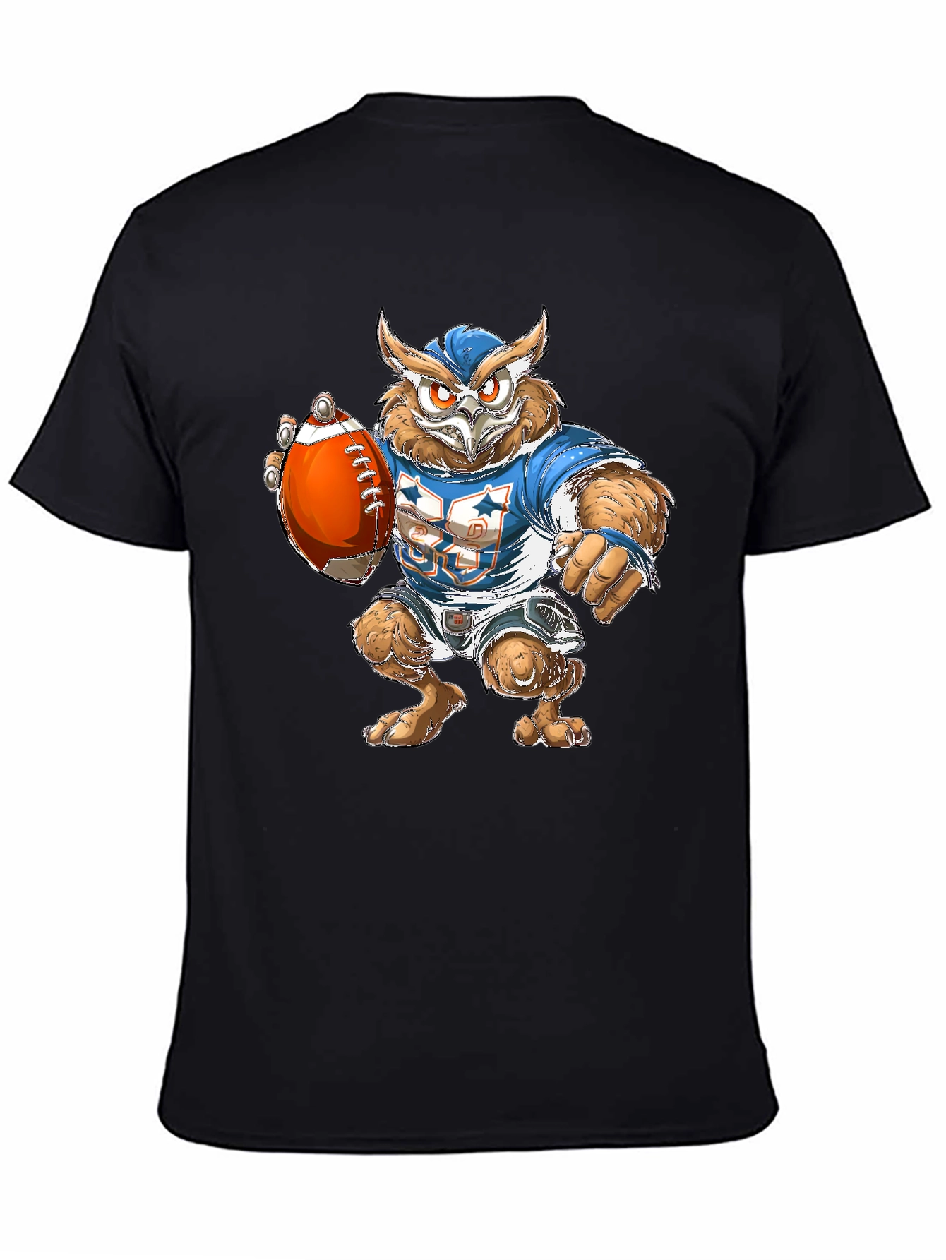 Owl Football Player Graphic Tee