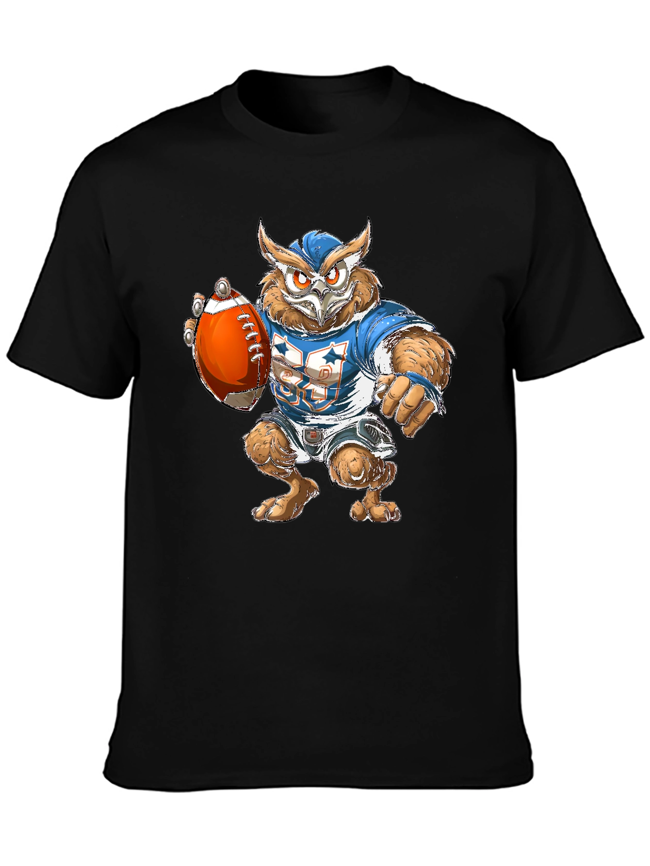 Owl Football Player Graphic Tee