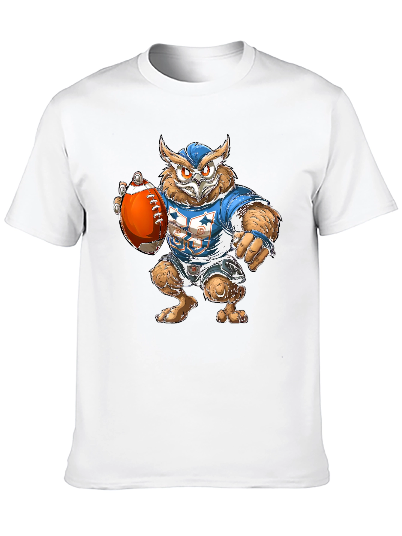 Owl Football Player Graphic Tee