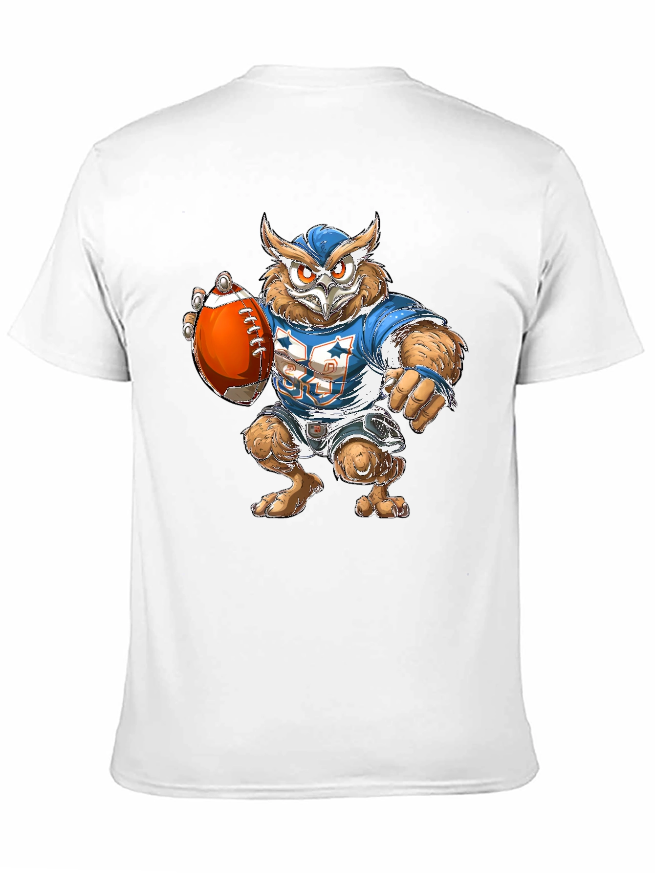 Owl Football Player Graphic Tee