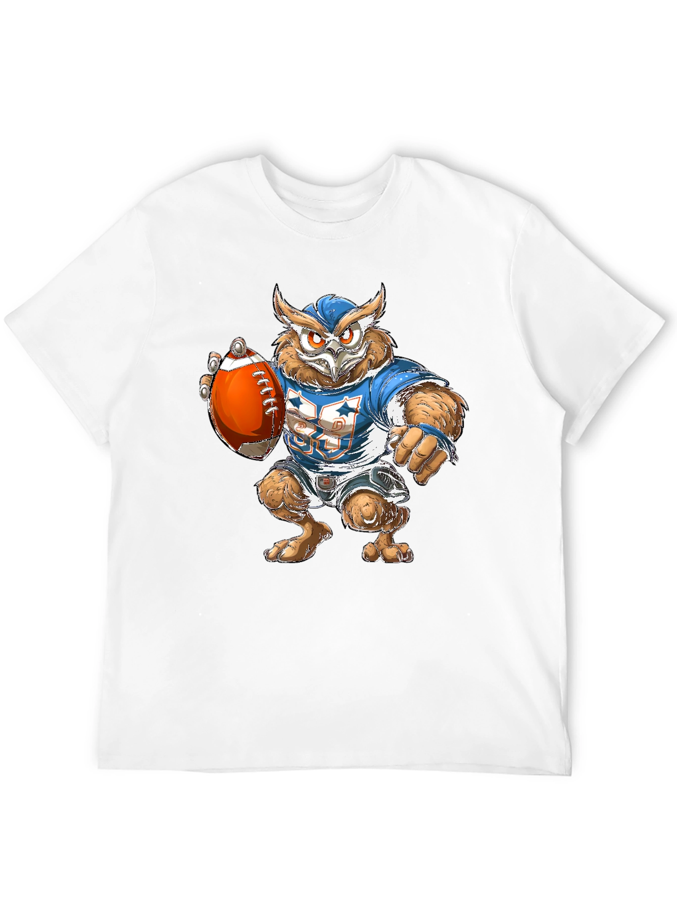 Owl Football Player Graphic Tee