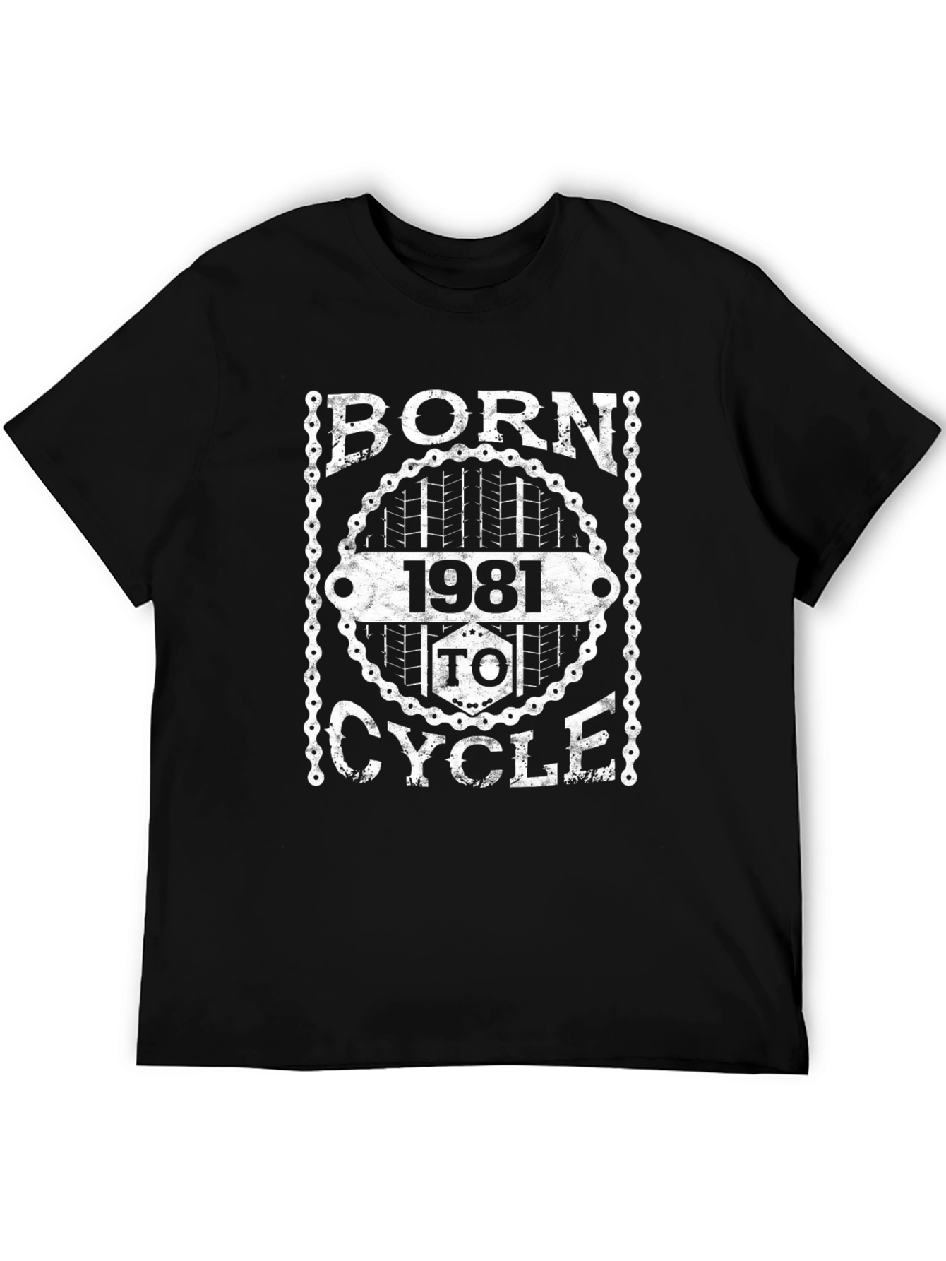 Born 1981 to Cycle Black Graphic Tee