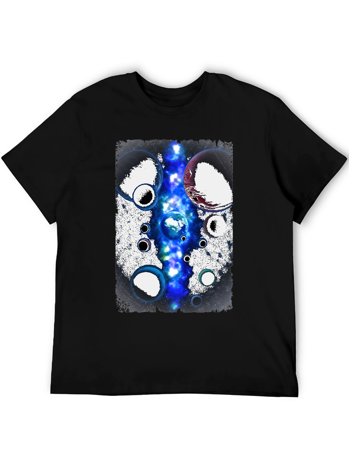 Cosmic Planets Black T-Shirt