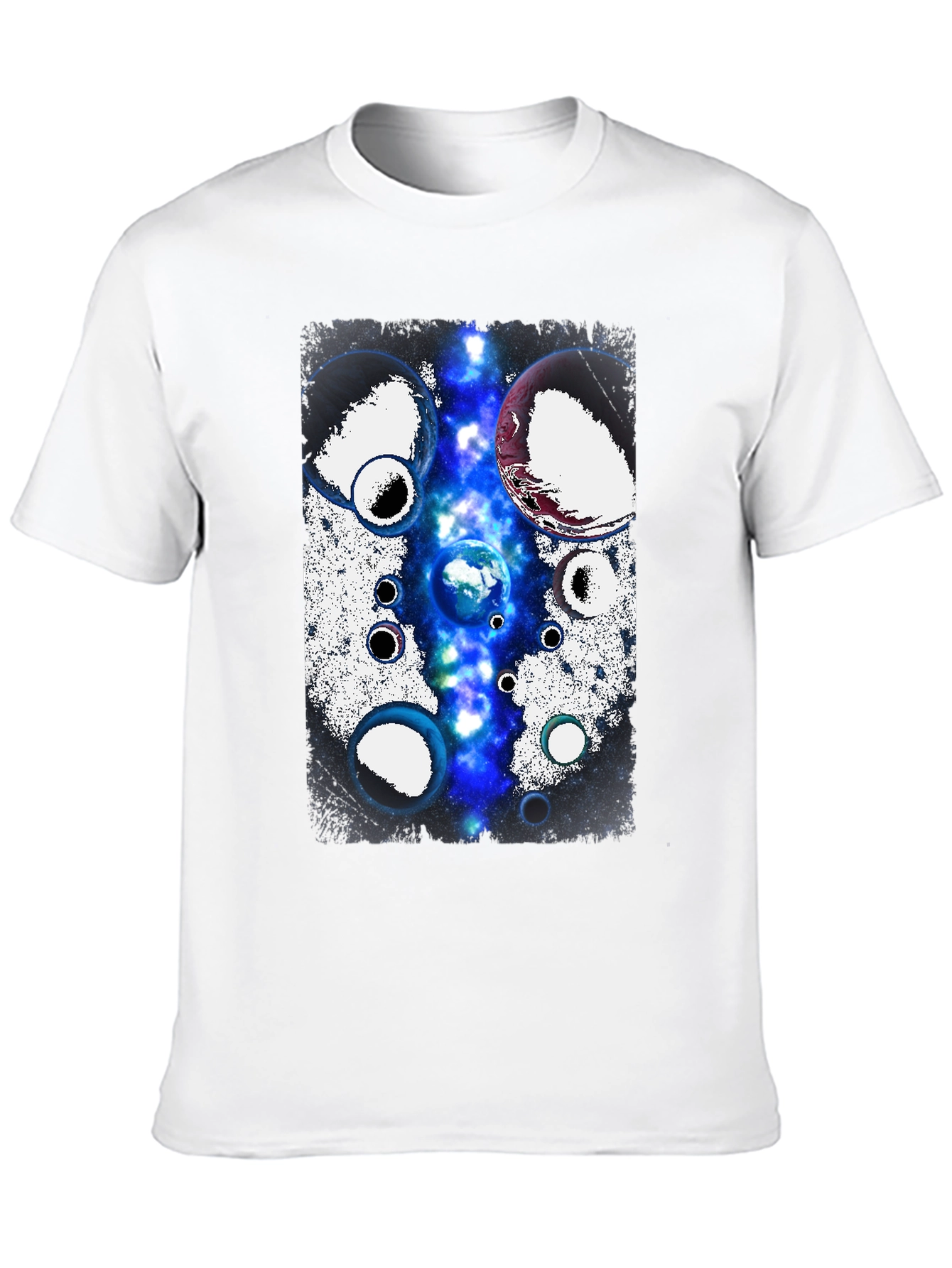 Cosmic Planets Black T-Shirt
