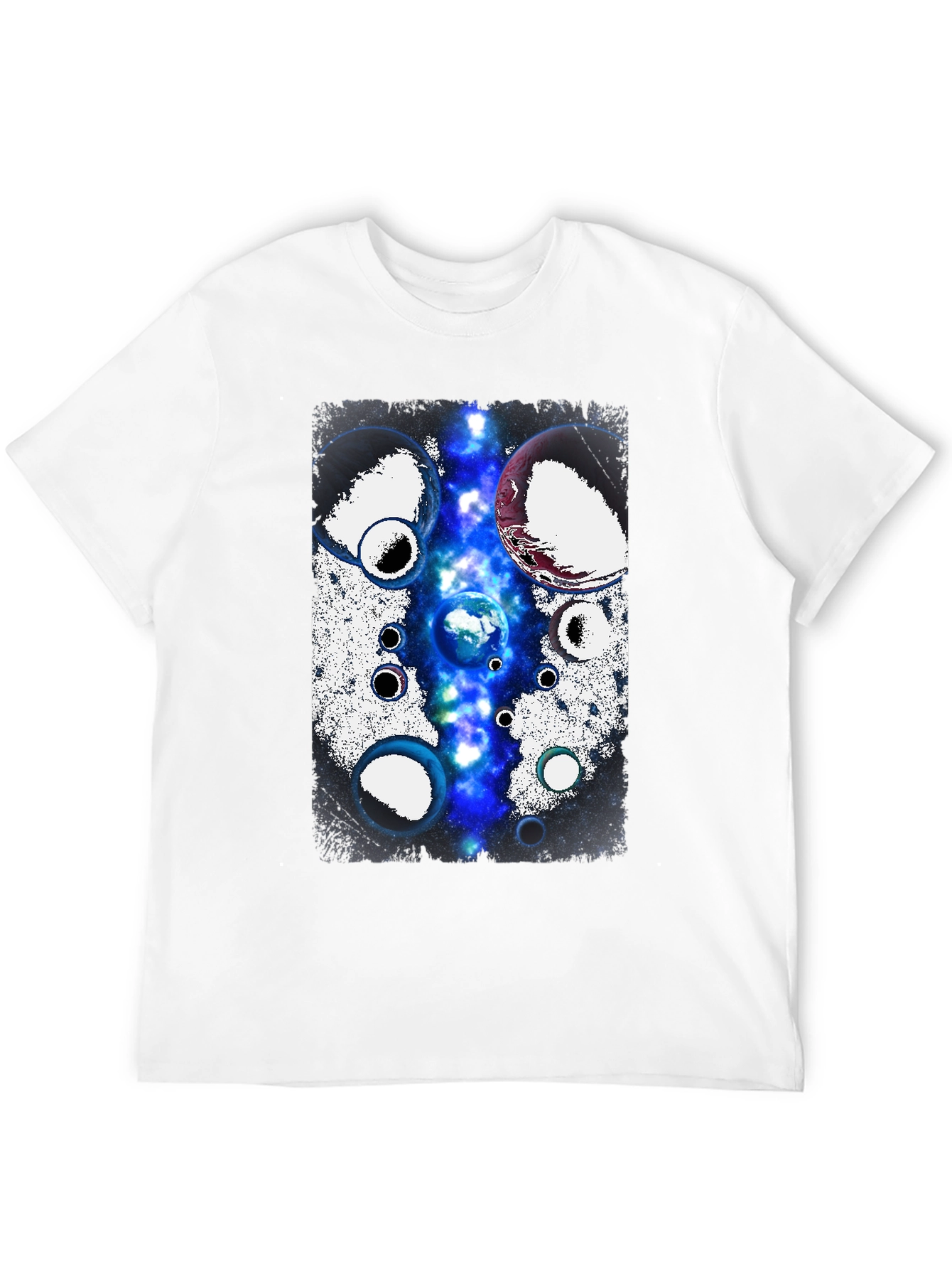 Cosmic Planets Black T-Shirt