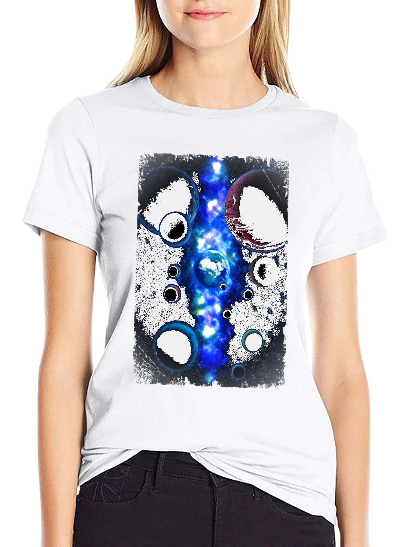 Cosmic Planets Black T-Shirt