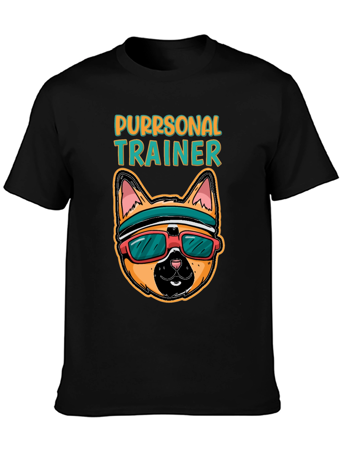 Purrsonal Trainer Cat Graphic T-Shirt