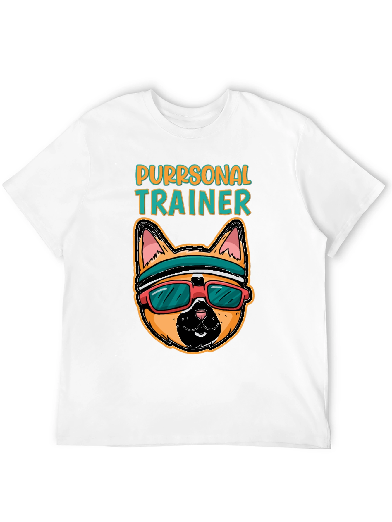 Purrsonal Trainer Cat Graphic T-Shirt