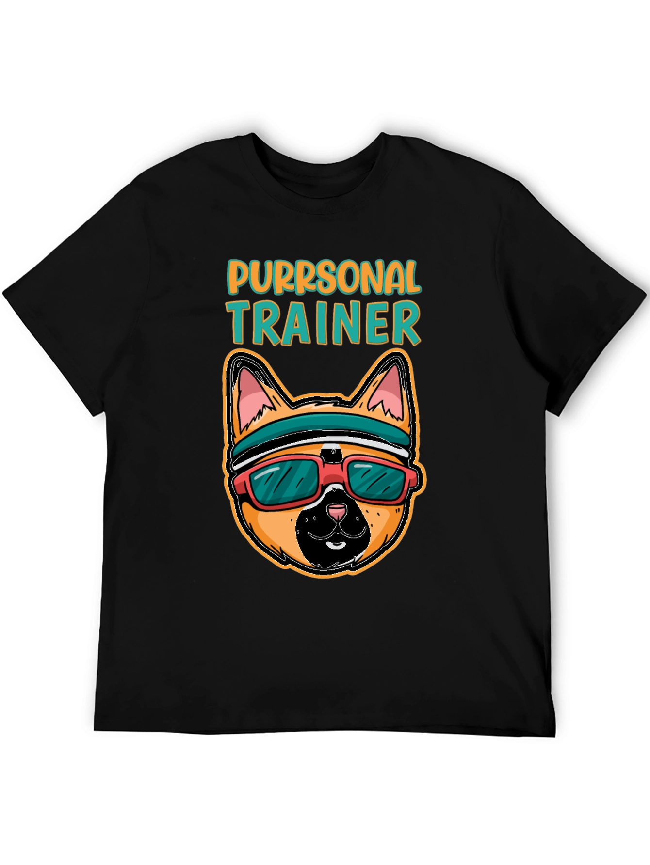 Purrsonal Trainer Cat Graphic T-Shirt